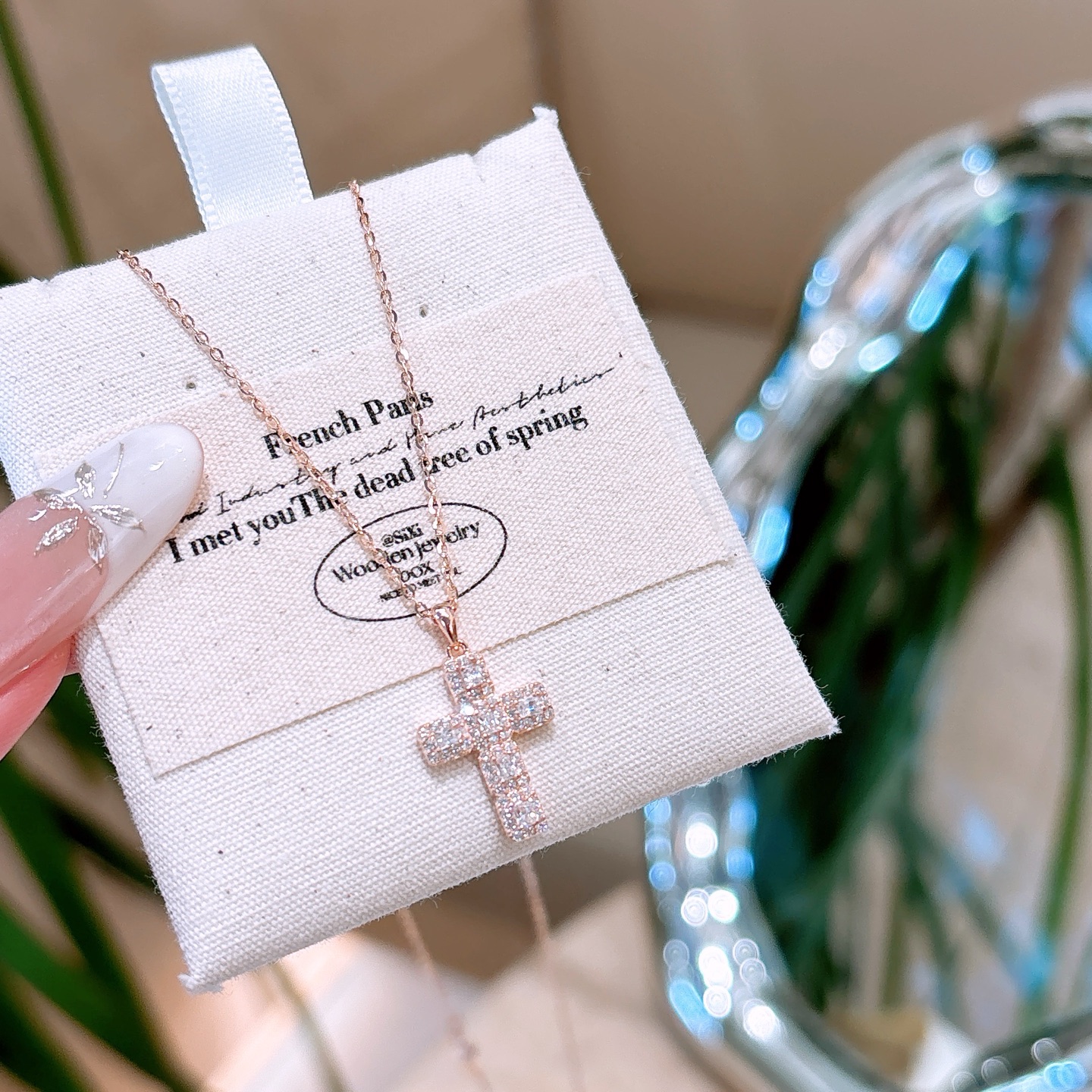 森ガールニッケル無添加銀ネックレスシルバー 婚約