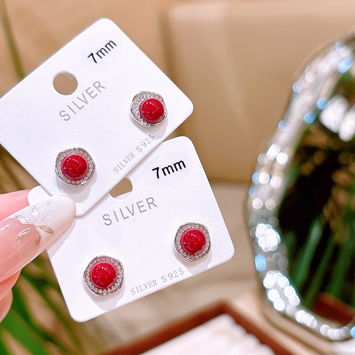 アーティスティックS925スターリングシルバーイヤリングゴールド 卒業