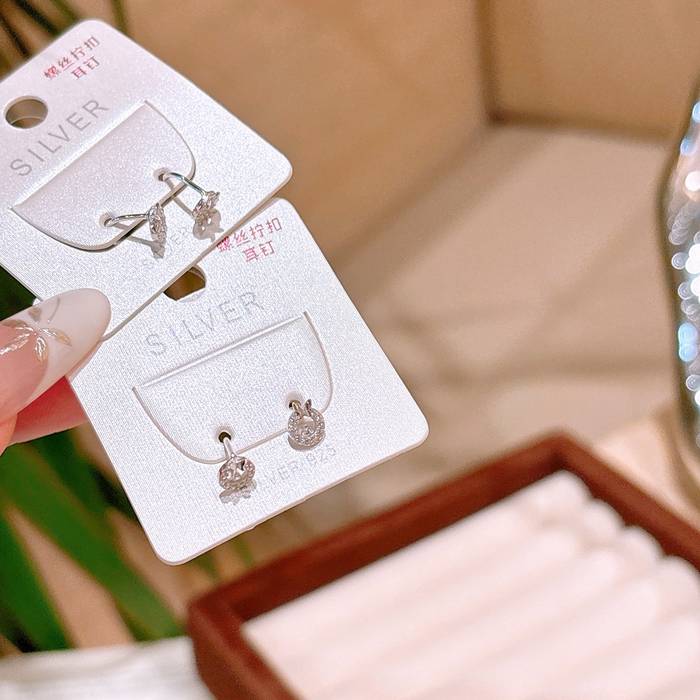 Low Allergy Silver Screw-back Studs Unique Mother's Day Silver