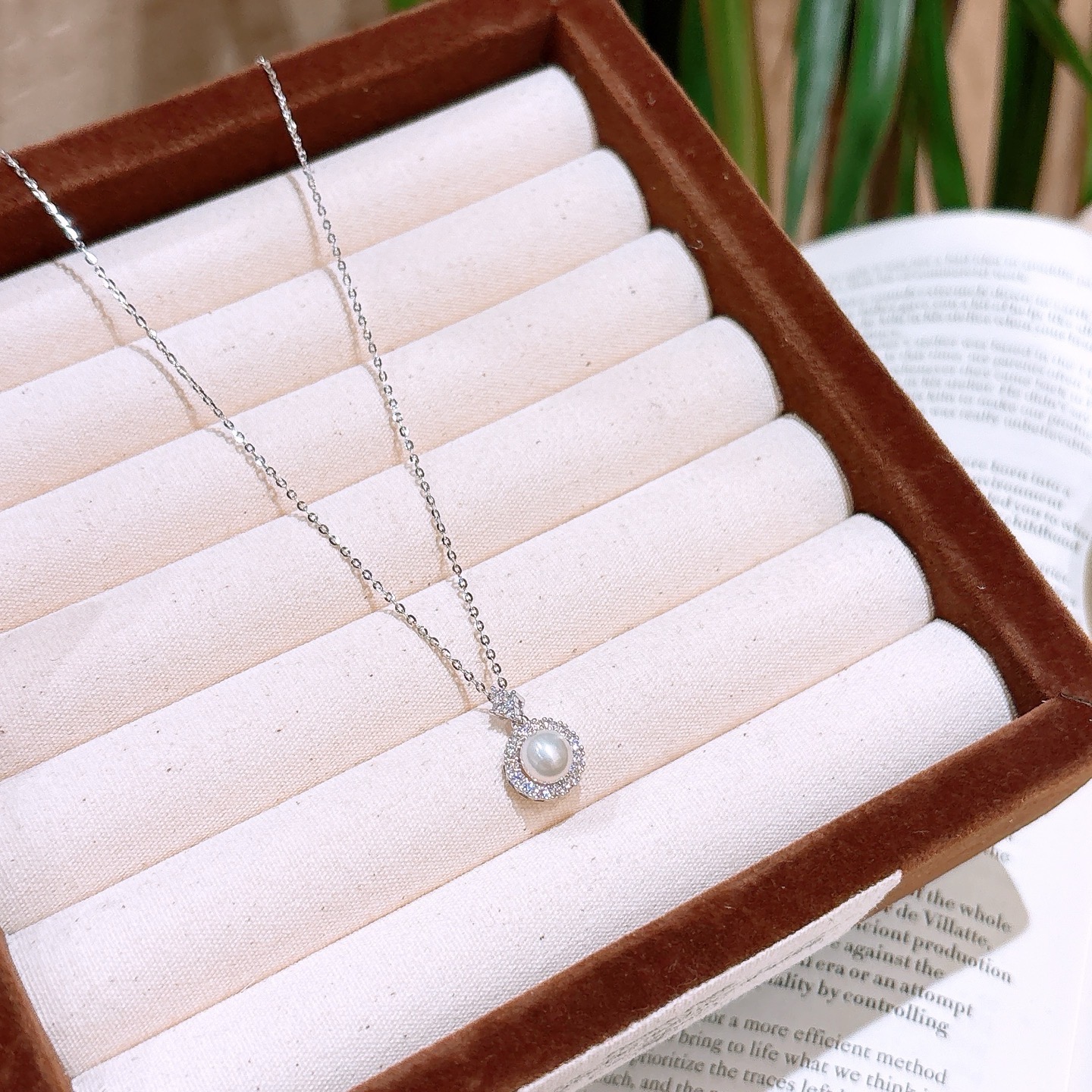 Low Allergy Silver Moissanite Necklace Minimalist Mother's Day Gold