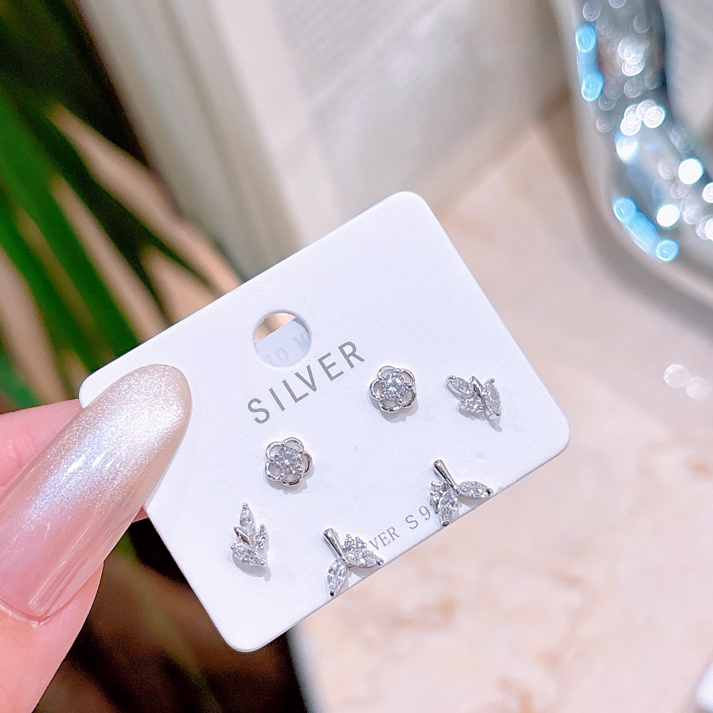 Solid Silver Earrings Sweet & Cool Bestie Gift Gold