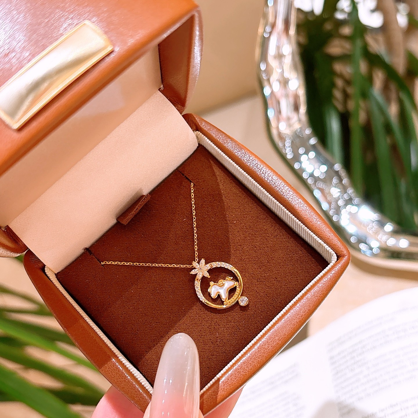 S925 Sterling Silver Necklace Girly Workplace Gold