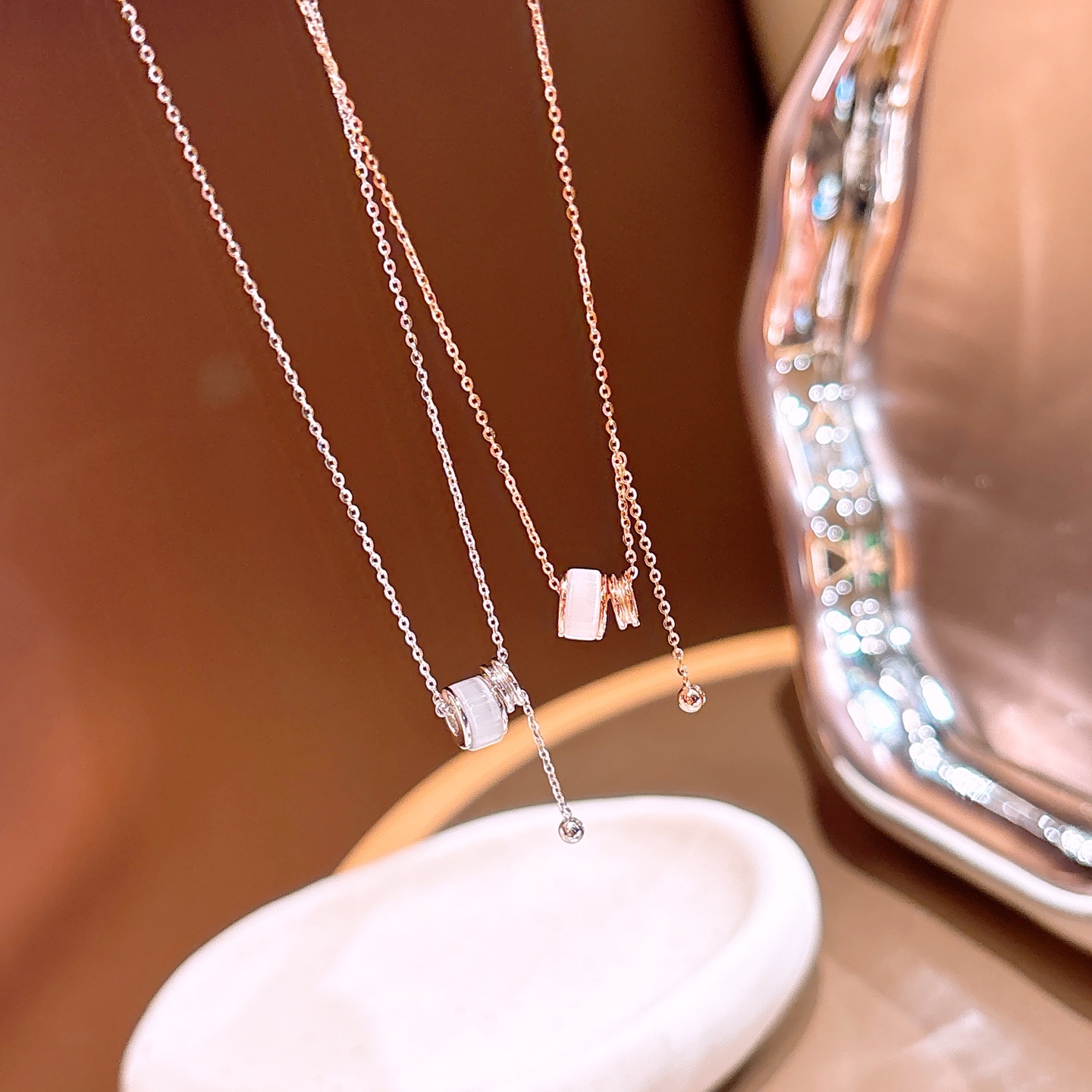 ロマンチックニッケル無添加銀ネックレスシルバー プロポーズ