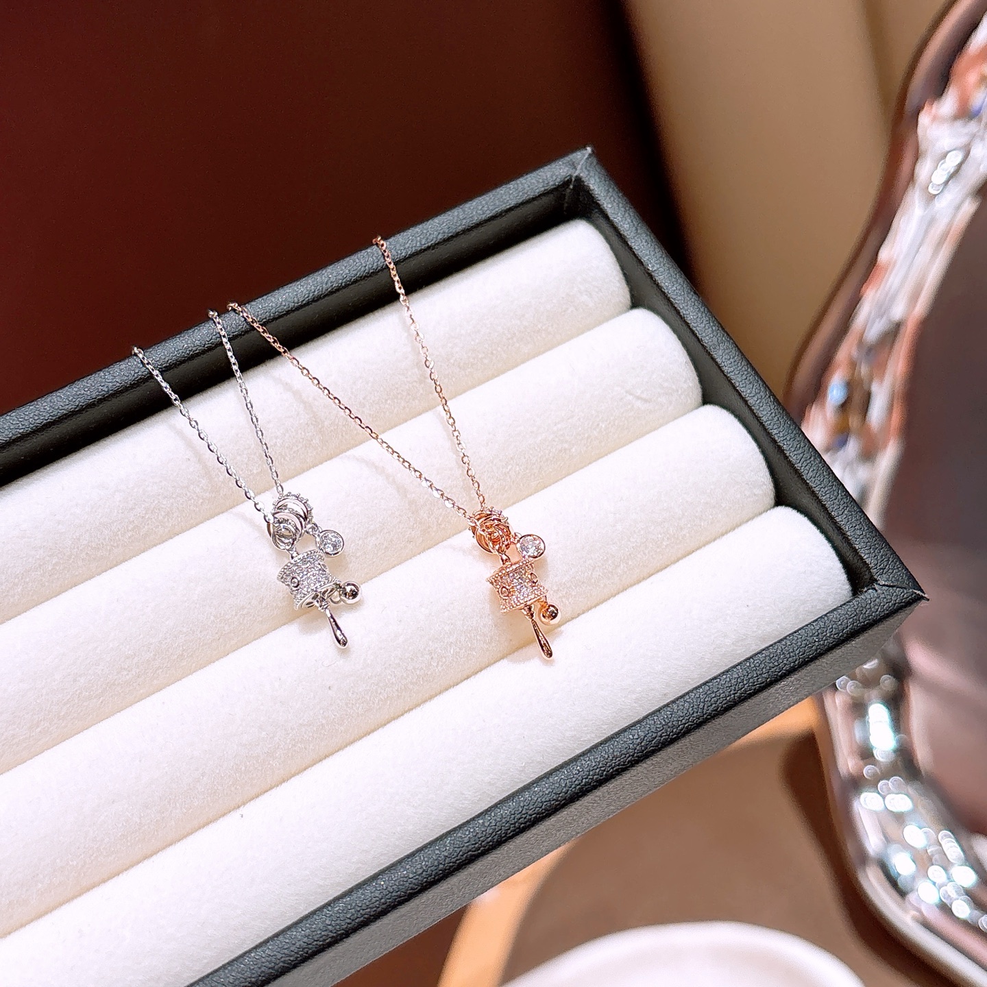 S925 Sterlingsilber Kette Wald Arbeitsplatz Silber