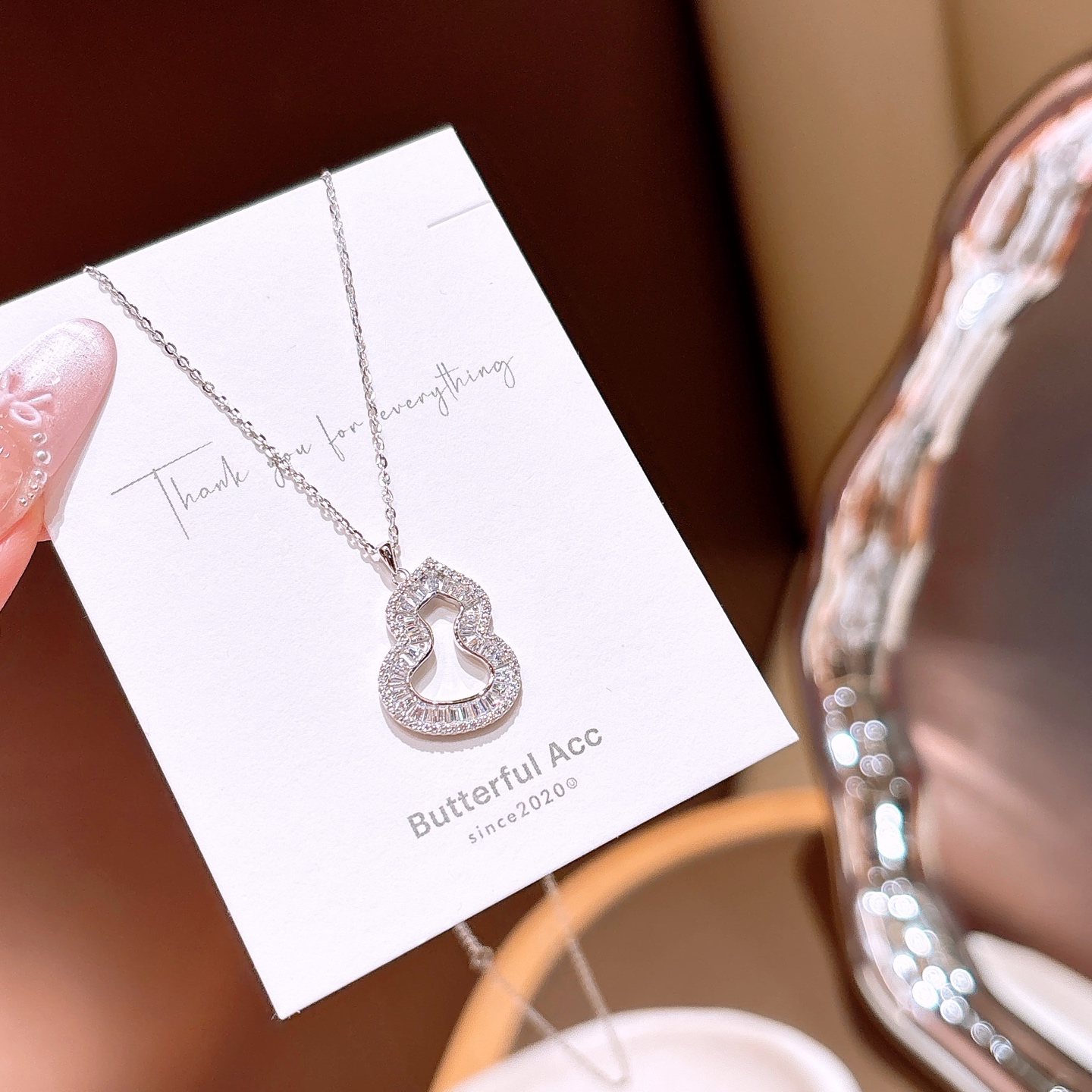 Feinsilber Kette Ätherisch Bankett Silber