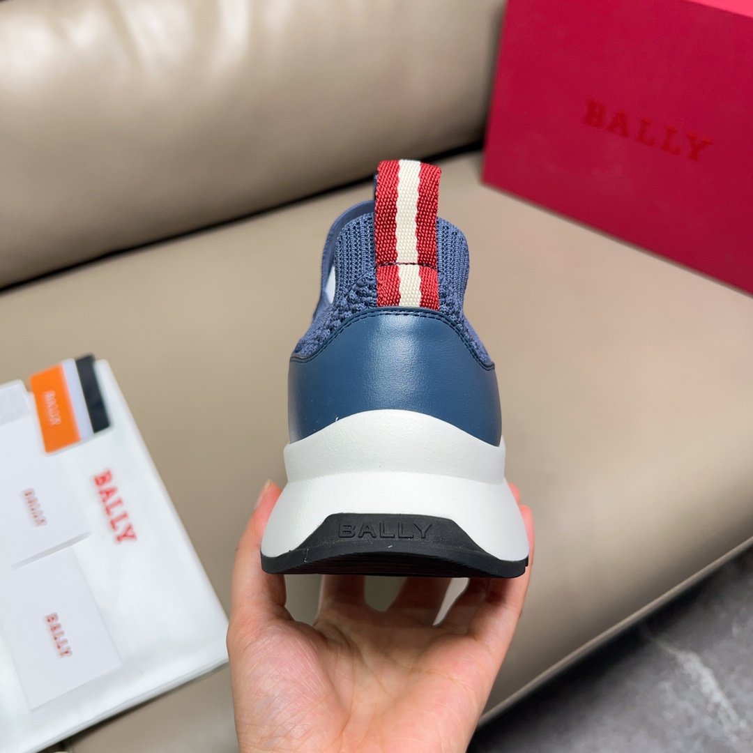 “BALLY/Bali Spring Summer Recreational Shoes: Blue Modern Outline Series with Zoegel Shoe Pads” - 图片 9