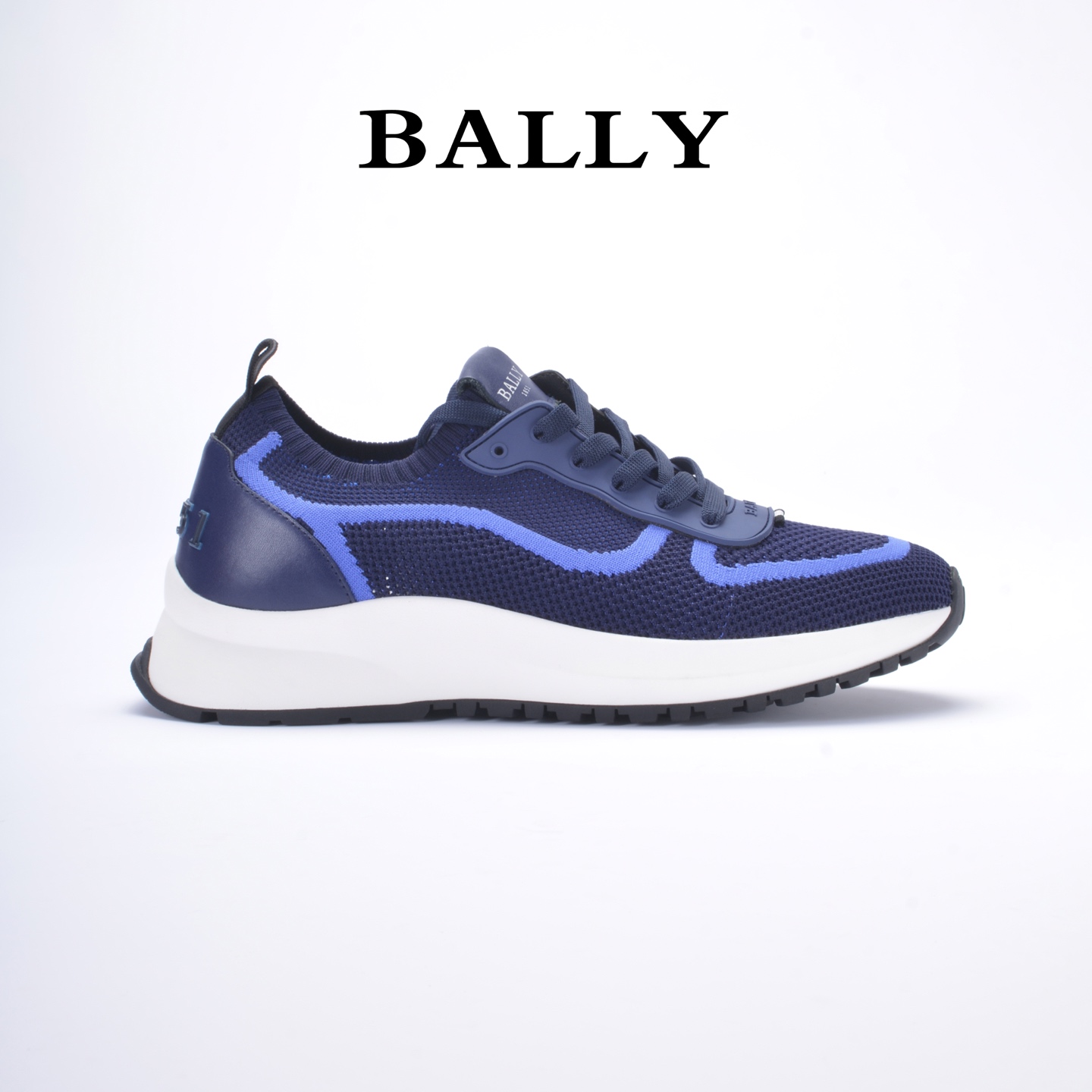 “Bally Run Wind Outline Davyn Sneakers with Vibram®Megagrip Soles – Black/Grey Brackled Shoes, Size 38-44” - 图片 6