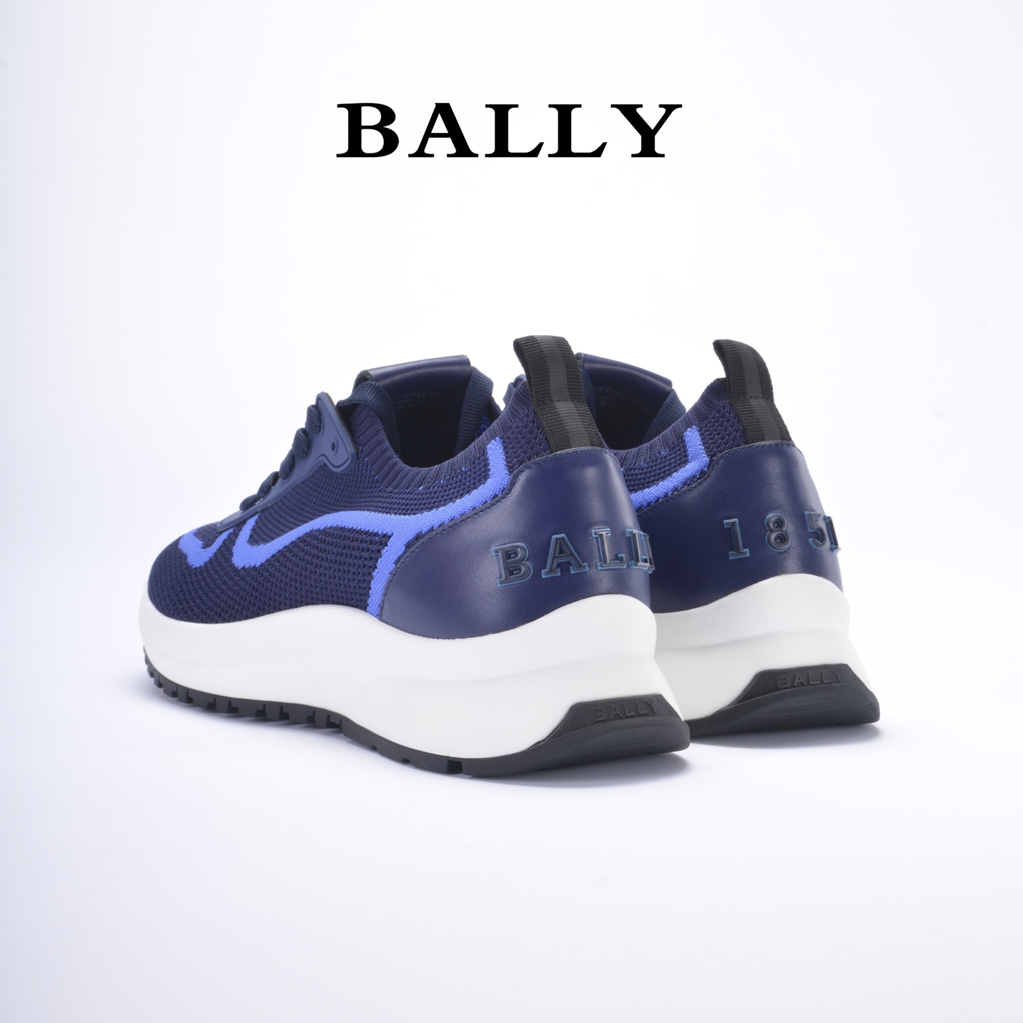 “Bally Run Wind Outline Davyn Sneakers with Vibram®Megagrip Soles – Black/Grey Brackled Shoes, Size 38-44” - 图片 7