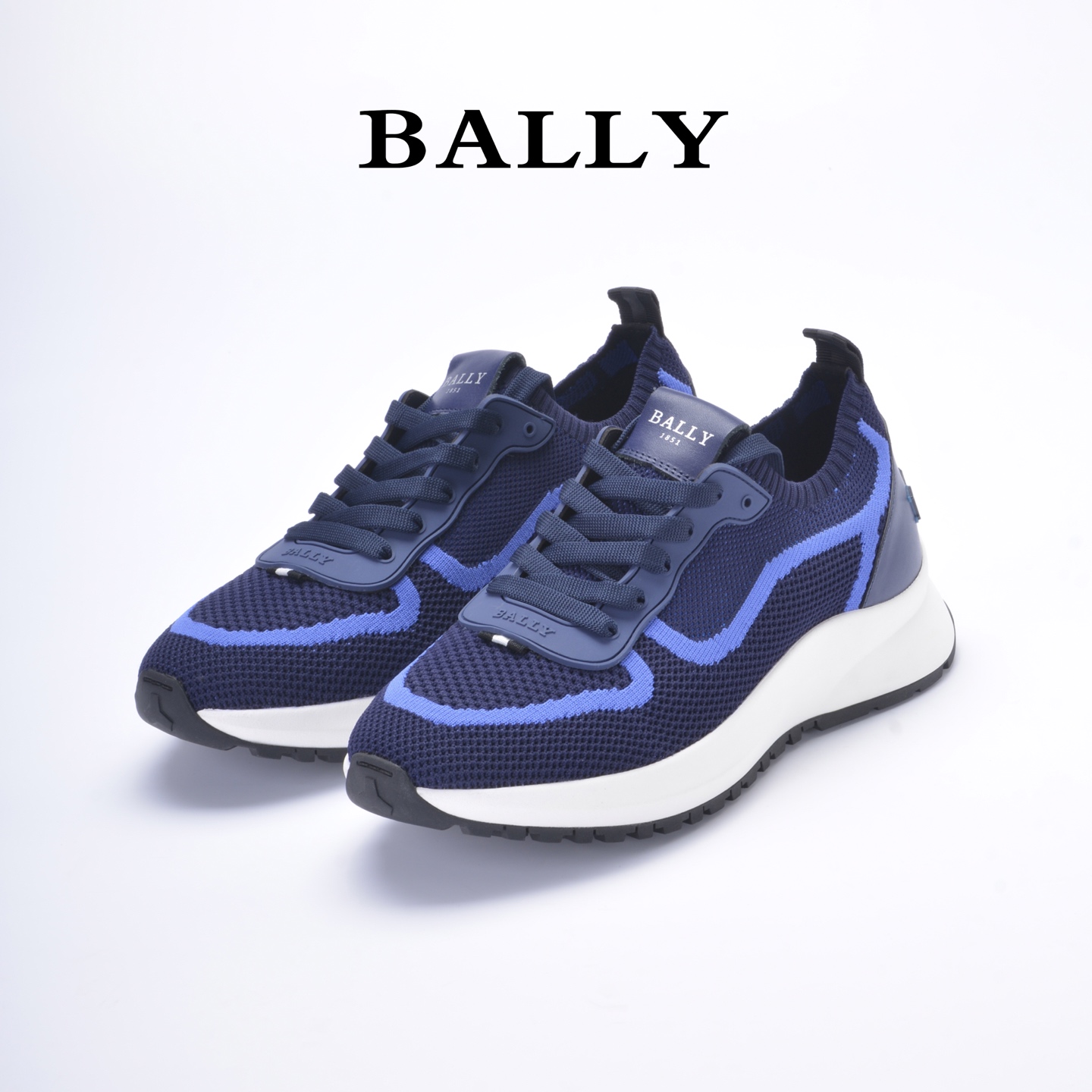 “Bally Run Wind Outline Davyn Sneakers with Vibram®Megagrip Soles – Black/Grey Brackled Shoes, Size 38-44”
