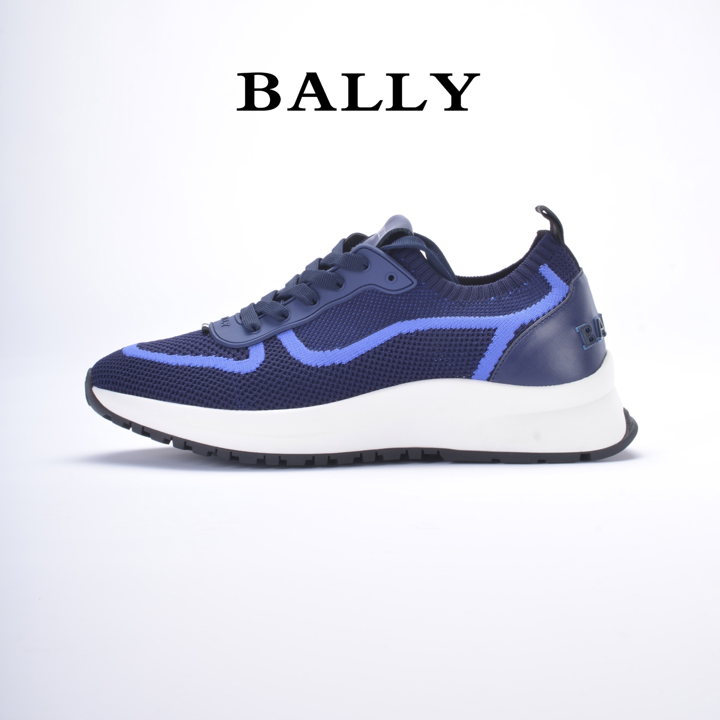 “Bally Run Wind Outline Davyn Sneakers with Vibram®Megagrip Soles – Black/Grey Brackled Shoes, Size 38-44” - 图片 4