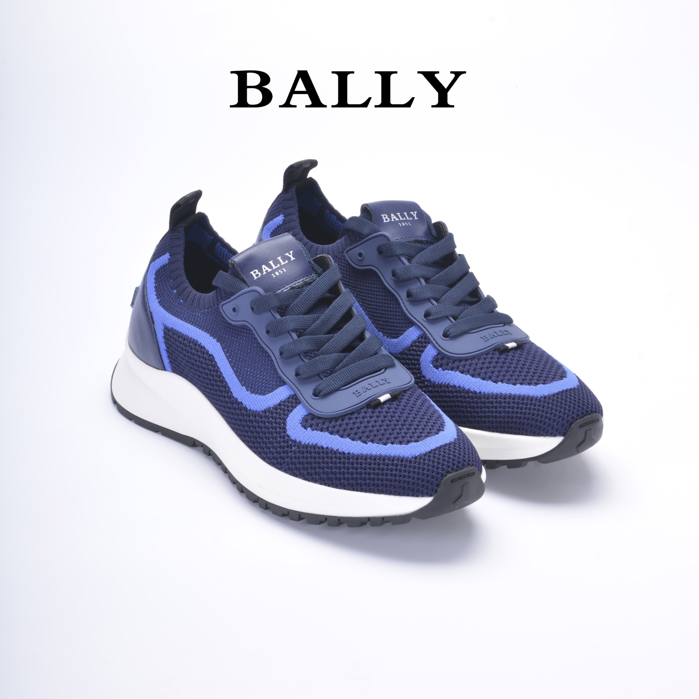 “Bally Run Wind Outline Davyn Sneakers with Vibram®Megagrip Soles – Black/Grey Brackled Shoes, Size 38-44” - 图片 3