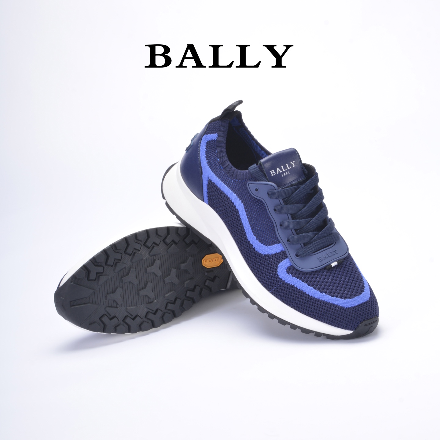 “Bally Run Wind Outline Davyn Sneakers with Vibram®Megagrip Soles – Black/Grey Brackled Shoes, Size 38-44” - 图片 5