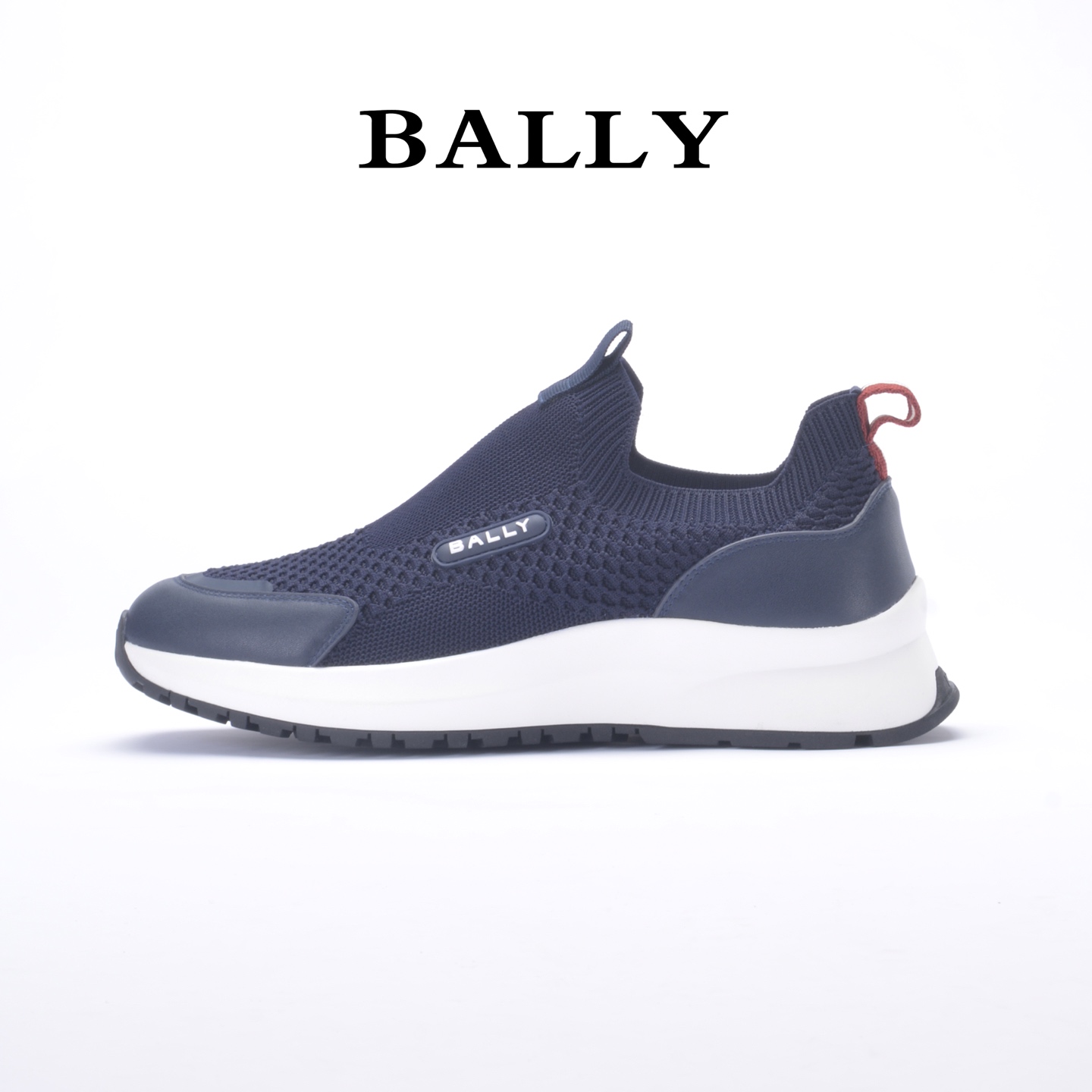 BALLY Bali Spring Summer Sports Recreational Shoes Deep Blue Modern Styles Fabric Cow-Skin Face Outline Series Zoegel Pads - 图片 4
