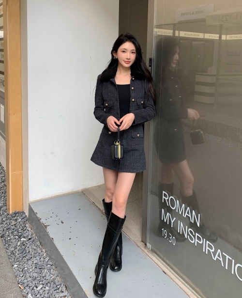 Self-Portrait Style Denim Jacket & Skirt Set with Miu Miu Inspired Detailing 1 Self-Portrait Style Denim Jacket & Skirt Set with Miu Miu Inspired Detailing