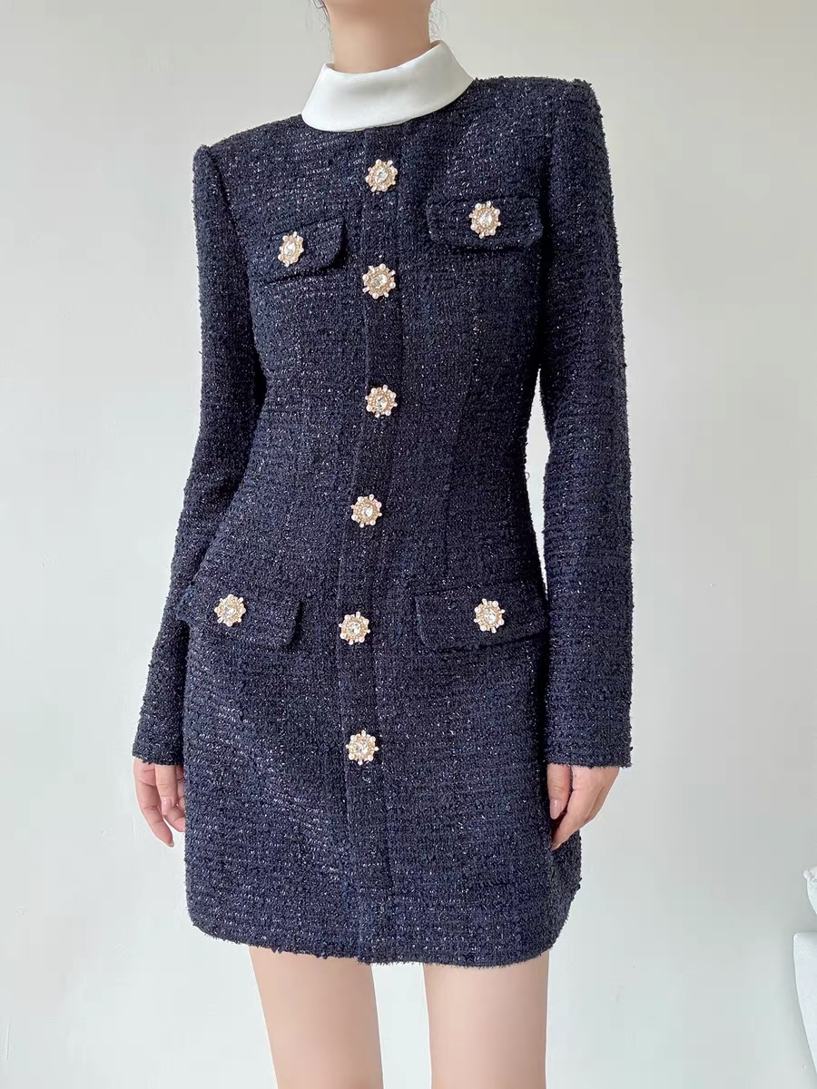 NO:548136,Self-Portrait New Season Series Official Website Synchronization Original One-to-One High-end Customization French Little Flavor Tweed High-end Sense Temperament Slim-fitting Long-sleeved Dress One-color Four-code SMLXL (S bust 84CM suitable inside waist 70CM length 82CM and so on, skirts, alexander wang19860909Self-Portrait 新一季系列 官网同步 原版一比一高端定制 法式 小香风风 粗花呢 高级感 气质名媛修身 长袖连衣裙 一色四码SMLXL（S胸围84CM内合适 腰围70CM 衣长82CM以此类推,,skirts,alexander wang,Women's clothing