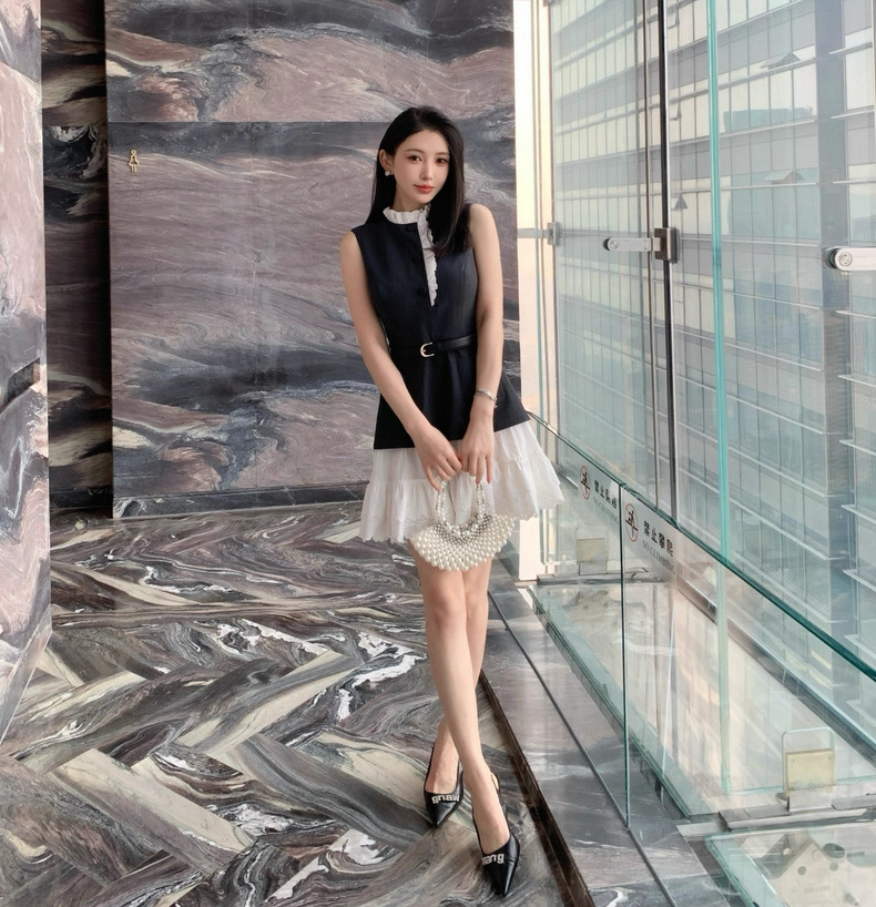 NO:752560,Self-Portrait new season series, synchronized with the official website, original one-to-one high-end customization, new spring and summer gray splicing white, fake two pieces, fashionable slim dress, short sleeveless dress, one color and four sizes SMLXL (S bust is suitable within 84CM, waist 68CM, length 84CM and so on,,skirts,19860909Self-Portrait 新一季系列 官网同步 原版一比一高端定制 春夏新品灰色拼接白色 假两件 时尚修身小洋装 短款无袖连衣裙 一色四码SMLXL（S胸围84CM内合适 腰围68CM 衣长84CM 以此类推,,skirts,,Women's clothing