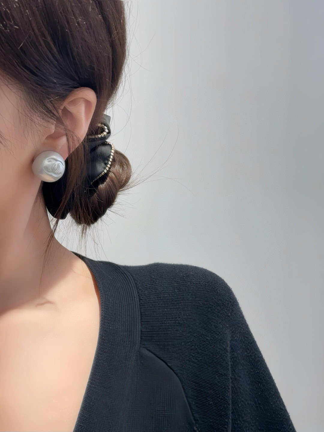 NO:635879,Medium pearl earrings, earrings, Cartier high-end jewelry19860909中号 珍珠 耳环,,earrings,卡迪亚高端饰品,Jewelry