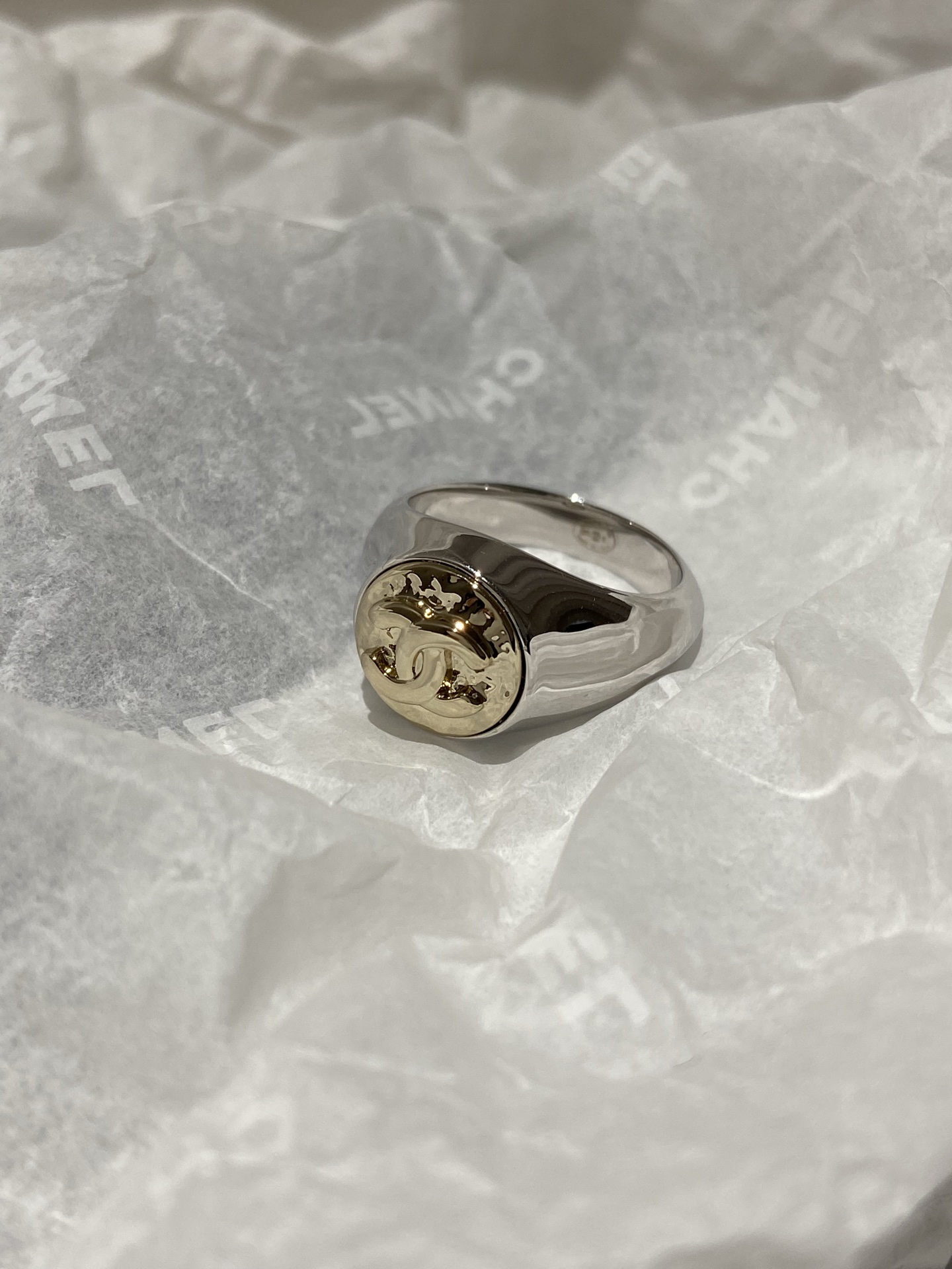 NO:647618,88180CH 25K gold and silver color matching ring purchased from ZP, size 52 54 56, ring, Cardia high-end jewelry1986090988180CH 25K 金银拼色 戒指 ZP购入 尺码 52 54 56,,ring,卡迪亚高端饰品,Jewelry