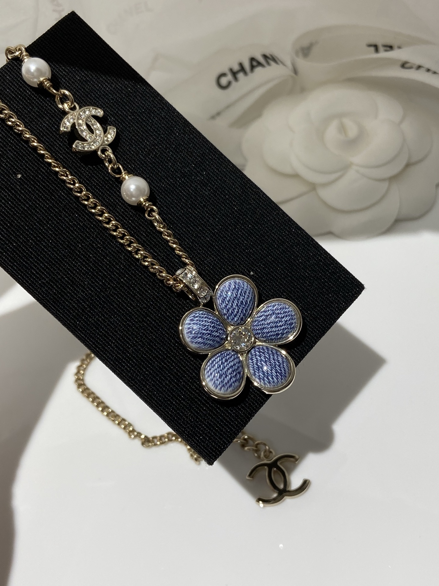 NO:720504,88200, CH 26C imitation denim flower necklace ZP, necklace, Cartier high-end jewelry1986090988200,CH 26C 仿牛仔 花朵 项链 ZP,,necklace,卡迪亚高端饰品,Jewelry