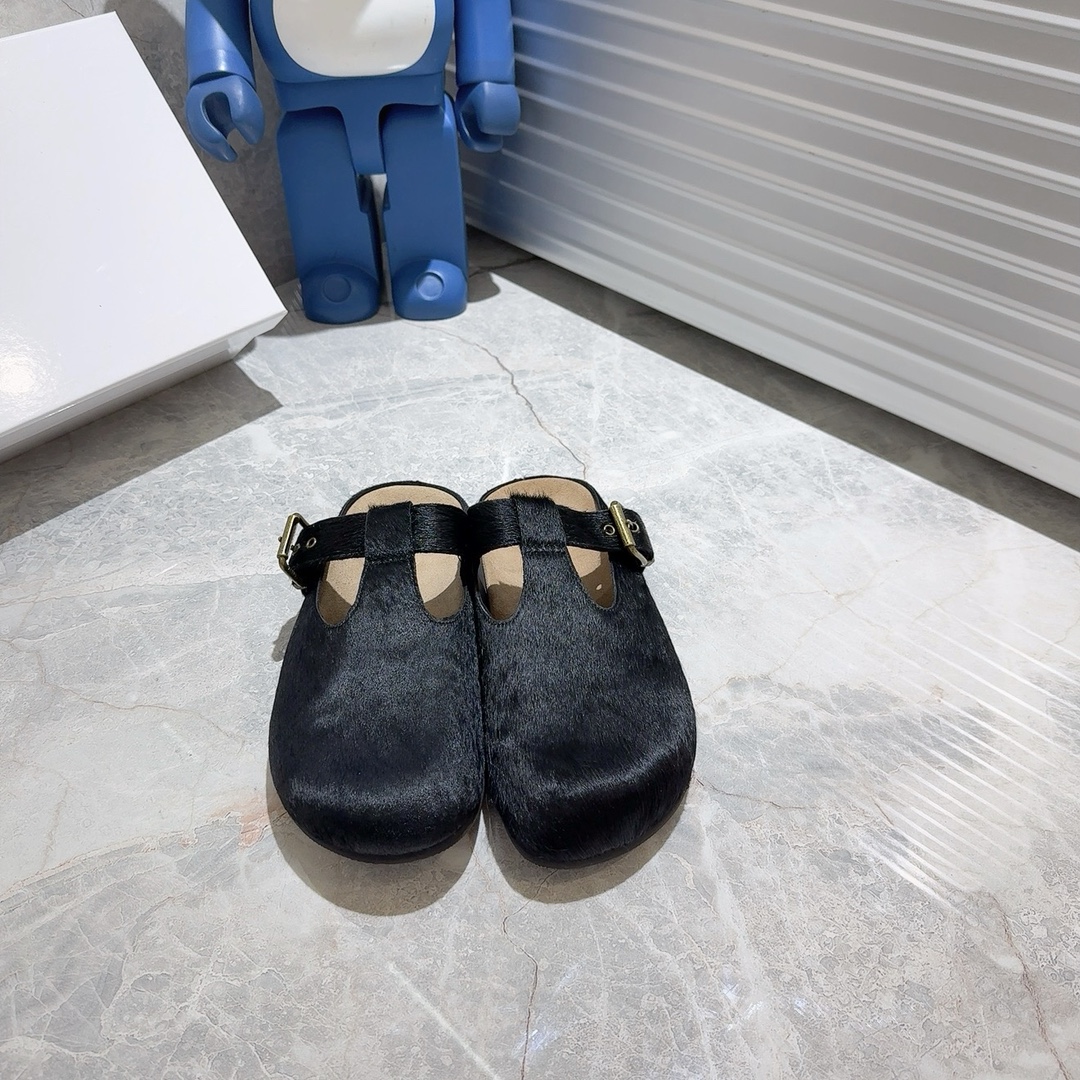 NO:669342,Birkenstock horsehair slippers, horsehair upper, cowhide lining, rubber outsole, 35-40, half slipper, cowhide19860909勃肯马毛拖 鞋面马毛 内里牛皮 橡胶大底 35—40,半拖,cowhide,Women's Shoes
