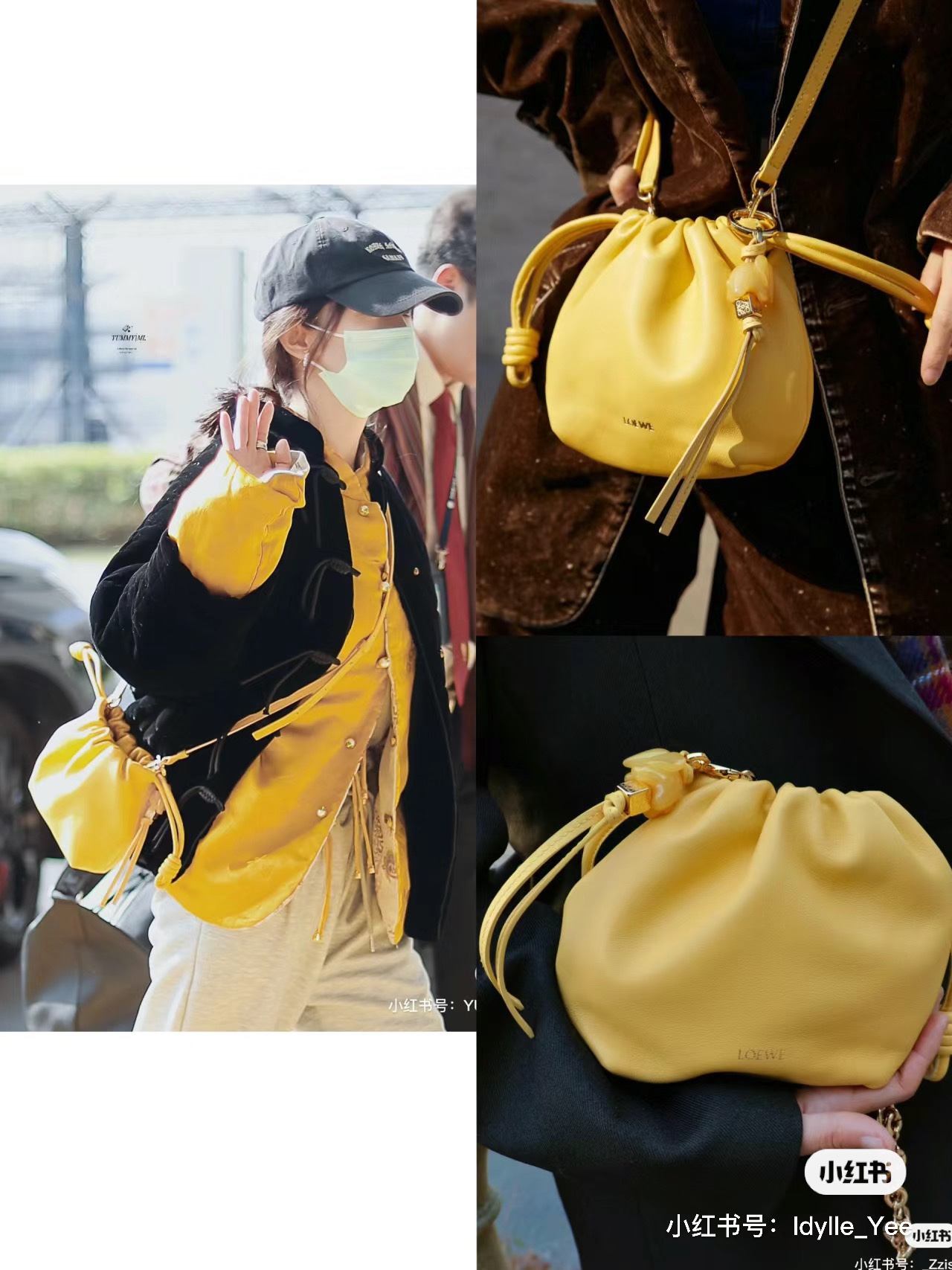 Loewe The Luo Yiwei jade limited edition lucky bag that Da Mi Mi is carrying this time is candy yellow~