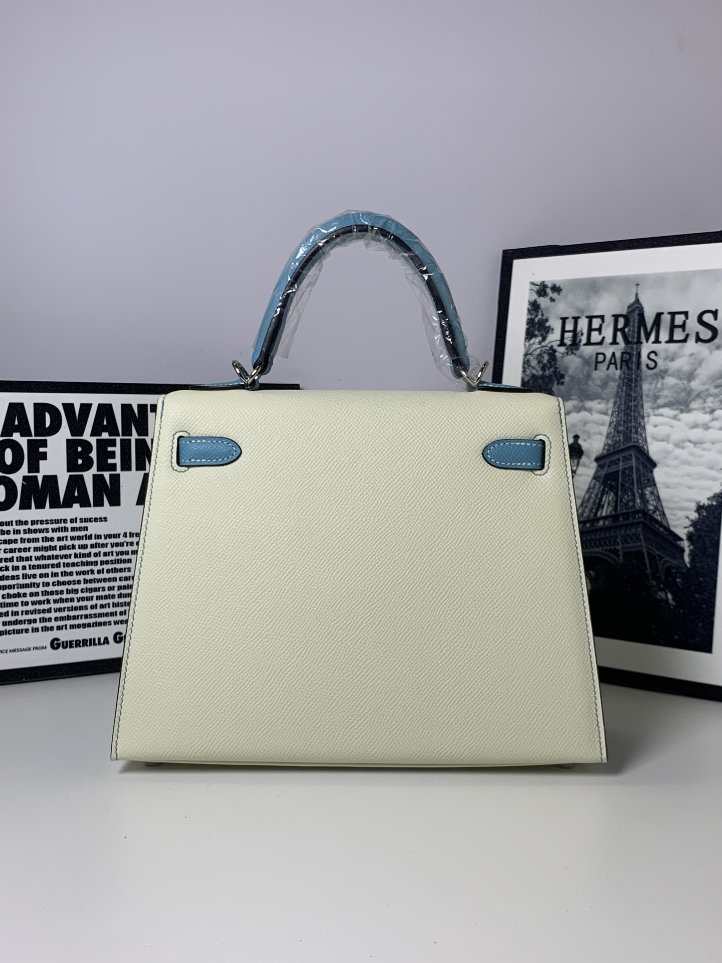 Elegant Kelly 25 Inspired Two-Tone Leather Top Handle Bag 3 i1753782971035 1034 0 1