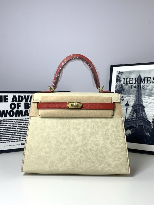 Hermès Kelly 25cm Epsom Leather Tri-Color Satchel Bag 1 Hermès Kelly 25cm Epsom Leather Tri-Color Satchel Bag