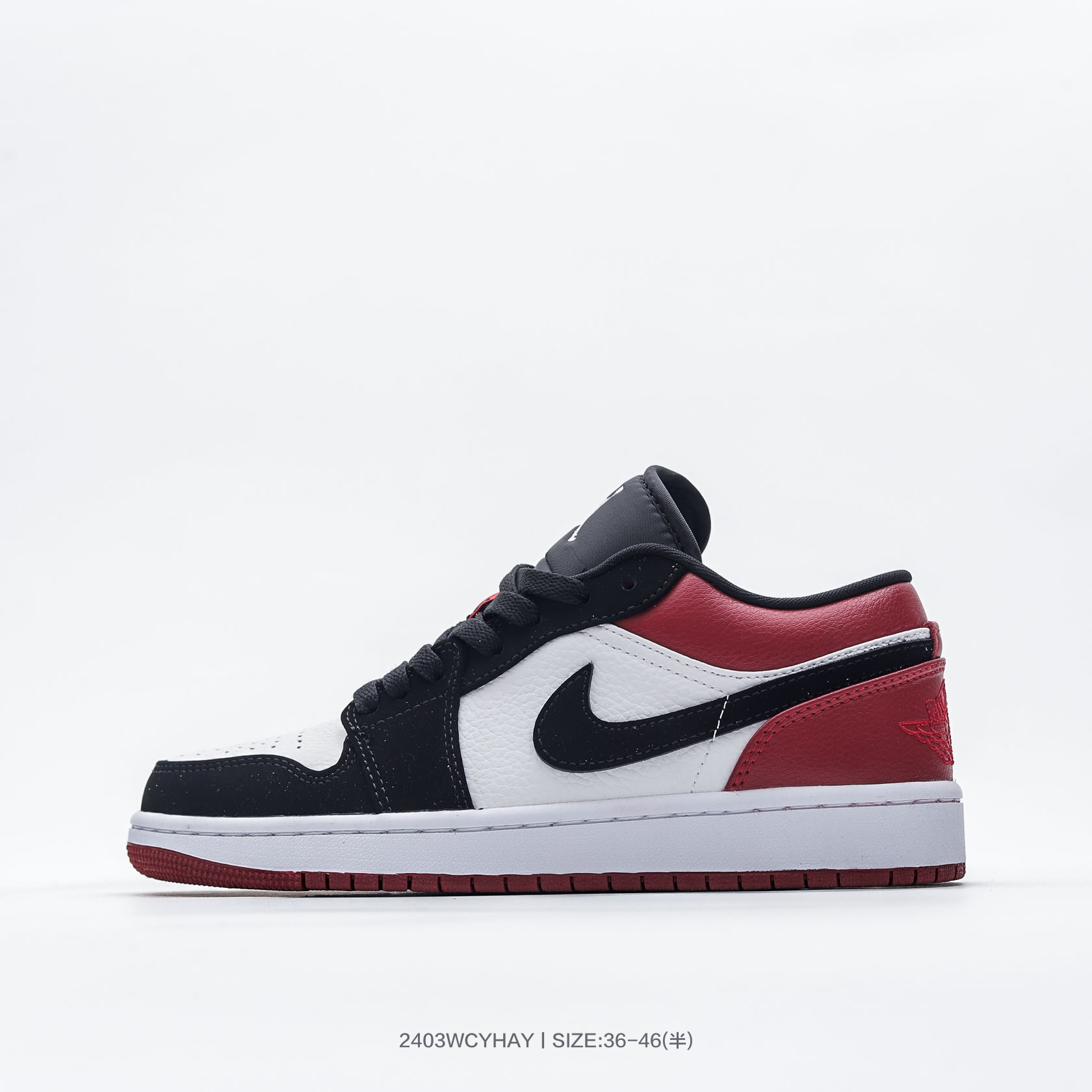 🟡黑白红#553558-116 乔丹Air Jordan 1 Low AJ1 乔1 低帮复古文化休闲运动篮球鞋 编号:2403WCYHAY
