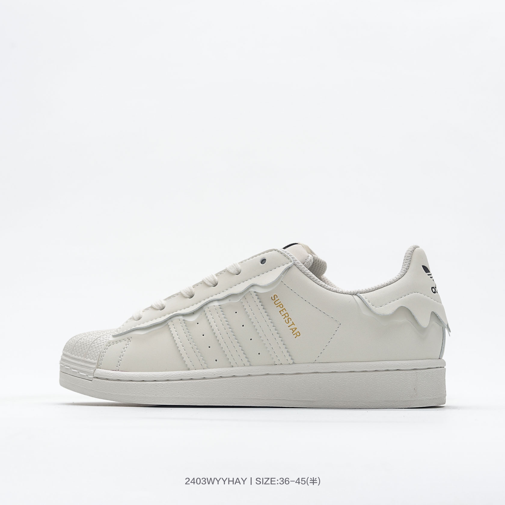 奶油白GW4441 阿迪达斯Adidas Originals Superstar 贝壳头经典百搭休闲运动板鞋 编号:2403WYYHAY