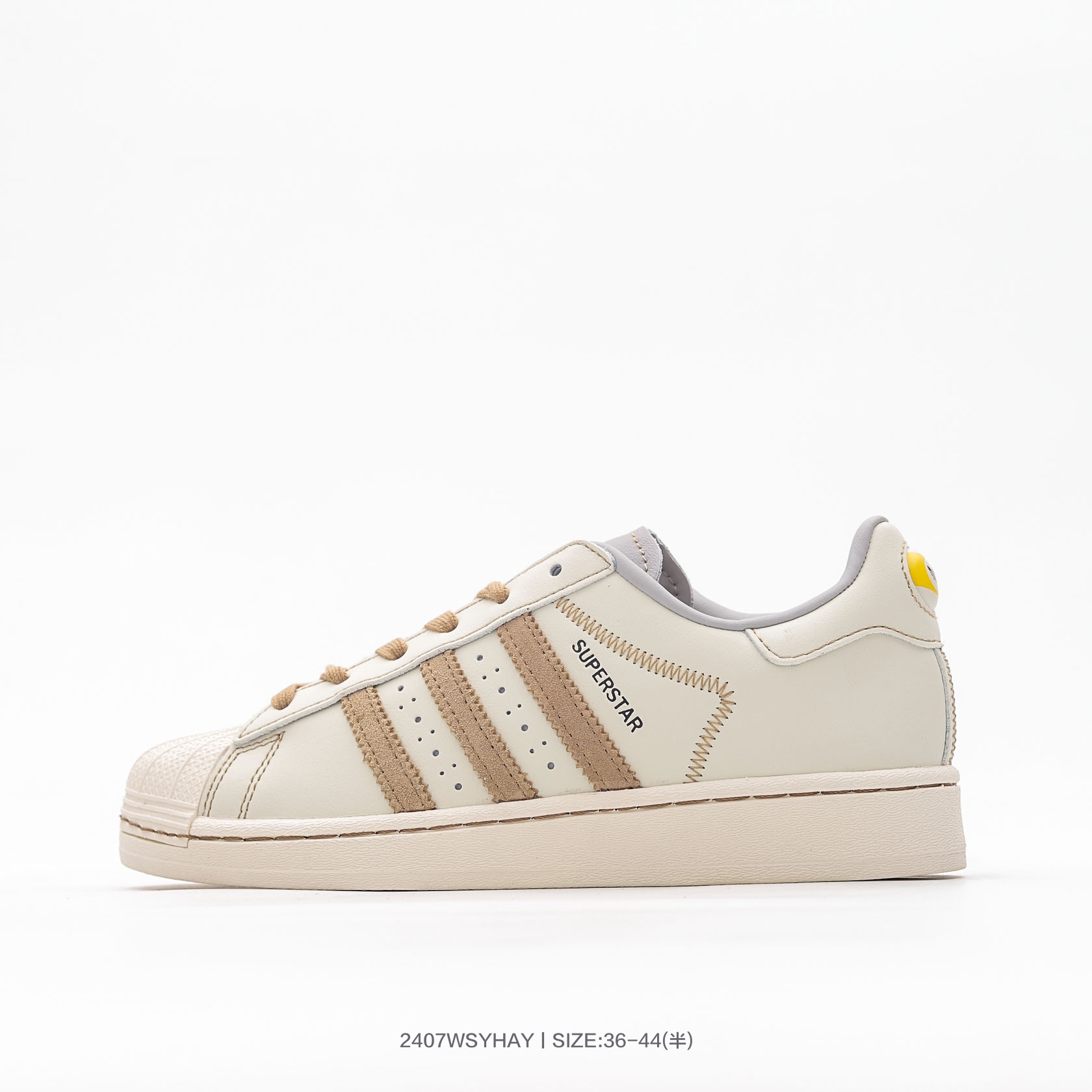 白褐灰IF1799 阿迪达斯Adidas Originals Superstar 贝壳头经典百搭休闲运动板鞋 编号:2407WSYHAY
