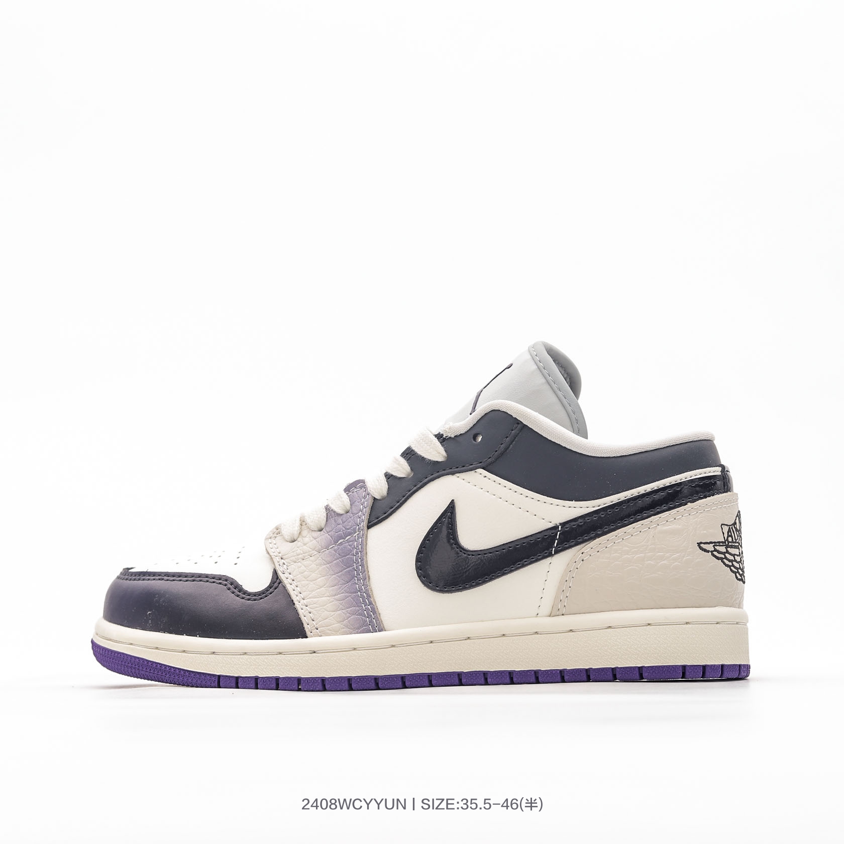 白黑紫HF5759-101 乔丹 Air Jordan 1 Low "Purple" AJ1 乔1 低帮文化休闲板鞋 编号:2408WCYYUN