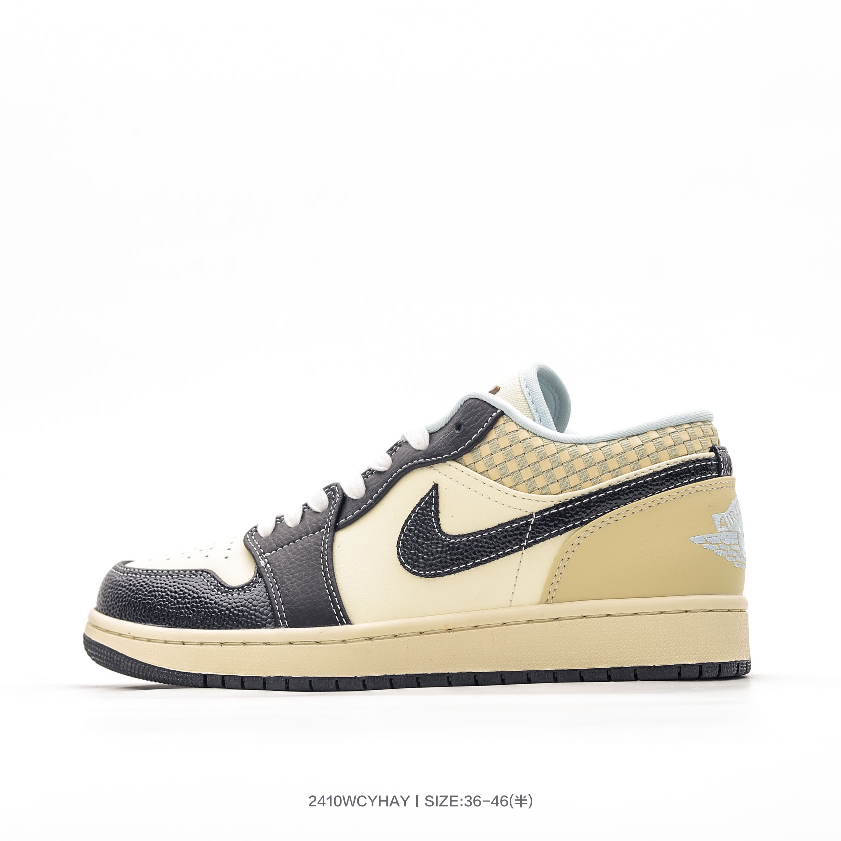 米黑HQ3437-101 乔丹Air Jordan 1 Low ”Coconut Milk Black“ AJ1 乔1海岛风情 低帮文化篮球鞋 HQ3437 101 编号:2410WCYHAY