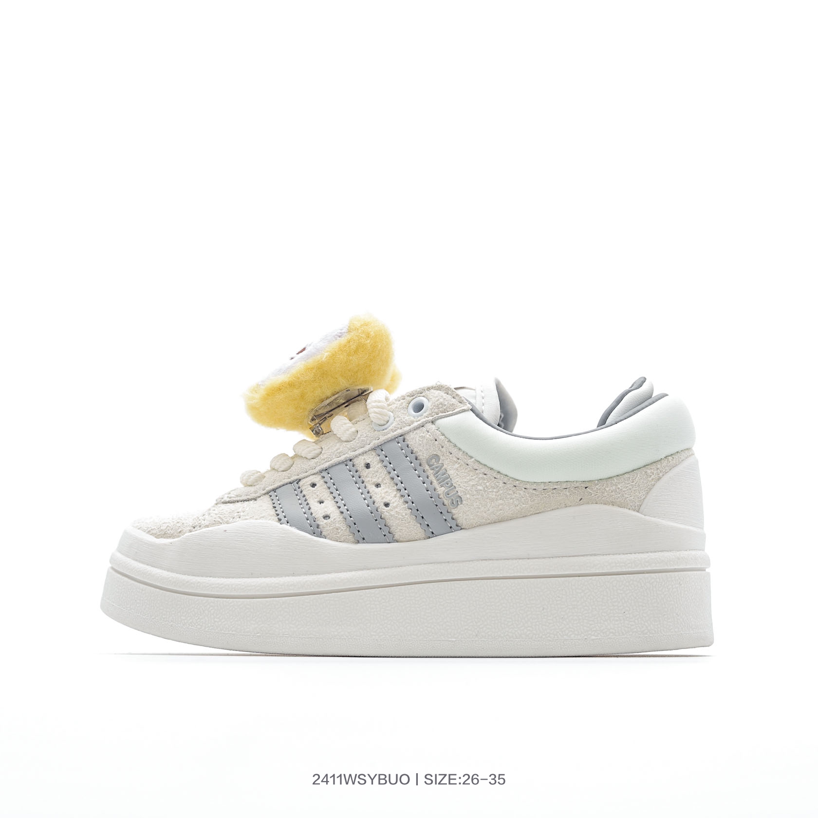 图片[2]-集🈴 童鞋！Bad Bunny x阿迪达斯 Adidas Originals Forum Low 坏痞兔联名 低帮百搭潮流休闲运动板鞋 FZ5787 尺码：26 27 28 29 30 31 32 33 34 35-选品中心