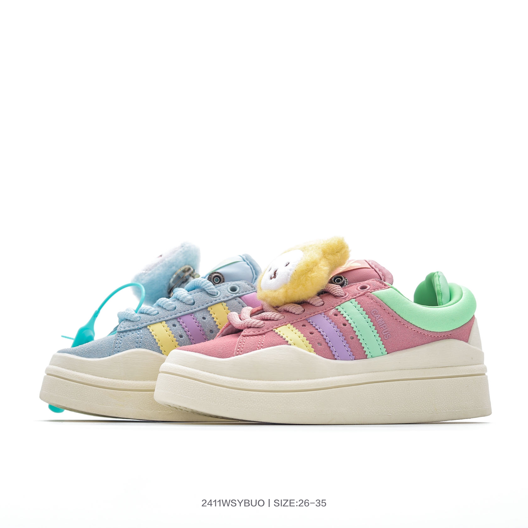 图片[6]-童鞋！Bad Bunny x阿迪达斯 Adidas Originals Forum Low 坏痞兔联名 低帮百搭潮流休闲运动板鞋 FZ5787 尺码：26 27 28 29 30 31 32 33 34 35-选品中心