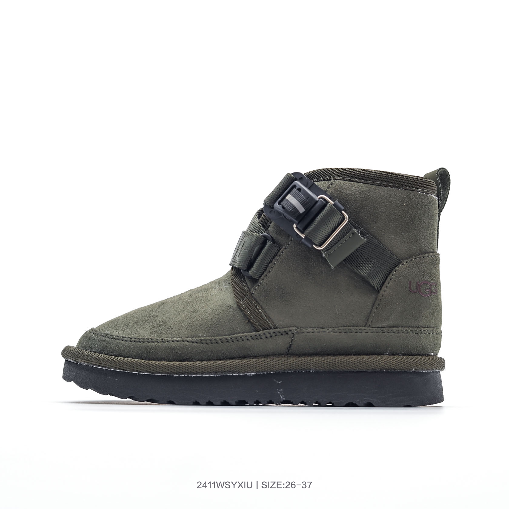 UGG秋羊皮毛一体雪地靴冬季童鞋休闲雪地靴毛毛鞋 王一博同款 上脚洋气十足平底时尚 纽姆卡扣交叉绑带款 尺码：26 27 28 29 30 31 32 33 34 35 36 37-选品中心