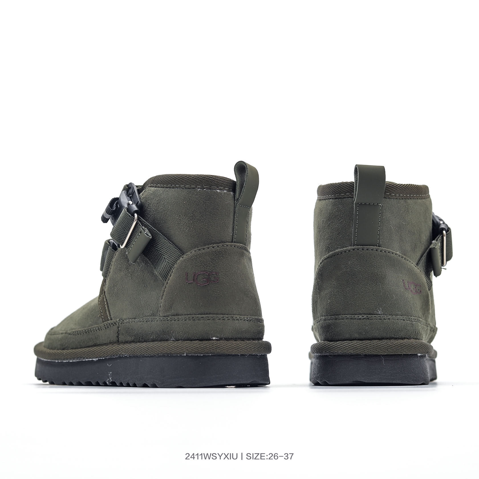 图片[4]-UGG秋羊皮毛一体雪地靴冬季童鞋休闲雪地靴毛毛鞋 王一博同款 上脚洋气十足平底时尚 纽姆卡扣交叉绑带款 尺码：26 27 28 29 30 31 32 33 34 35 36 37-选品中心