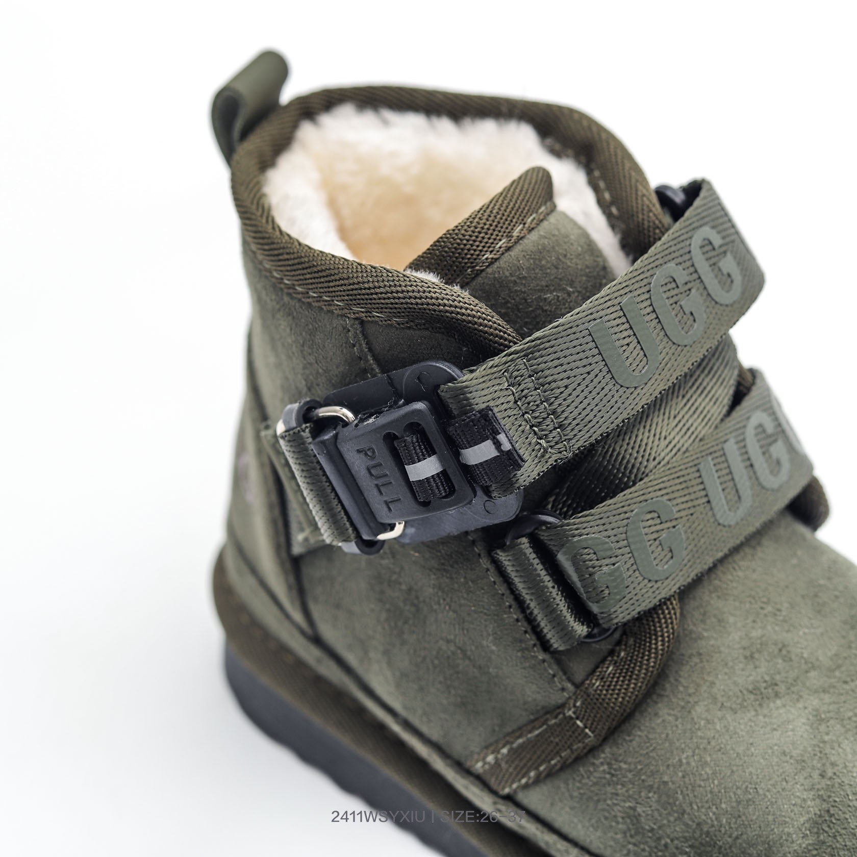 图片[7]-UGG秋羊皮毛一体雪地靴冬季童鞋休闲雪地靴毛毛鞋 王一博同款 上脚洋气十足平底时尚 纽姆卡扣交叉绑带款 尺码：26 27 28 29 30 31 32 33 34 35 36 37-选品中心