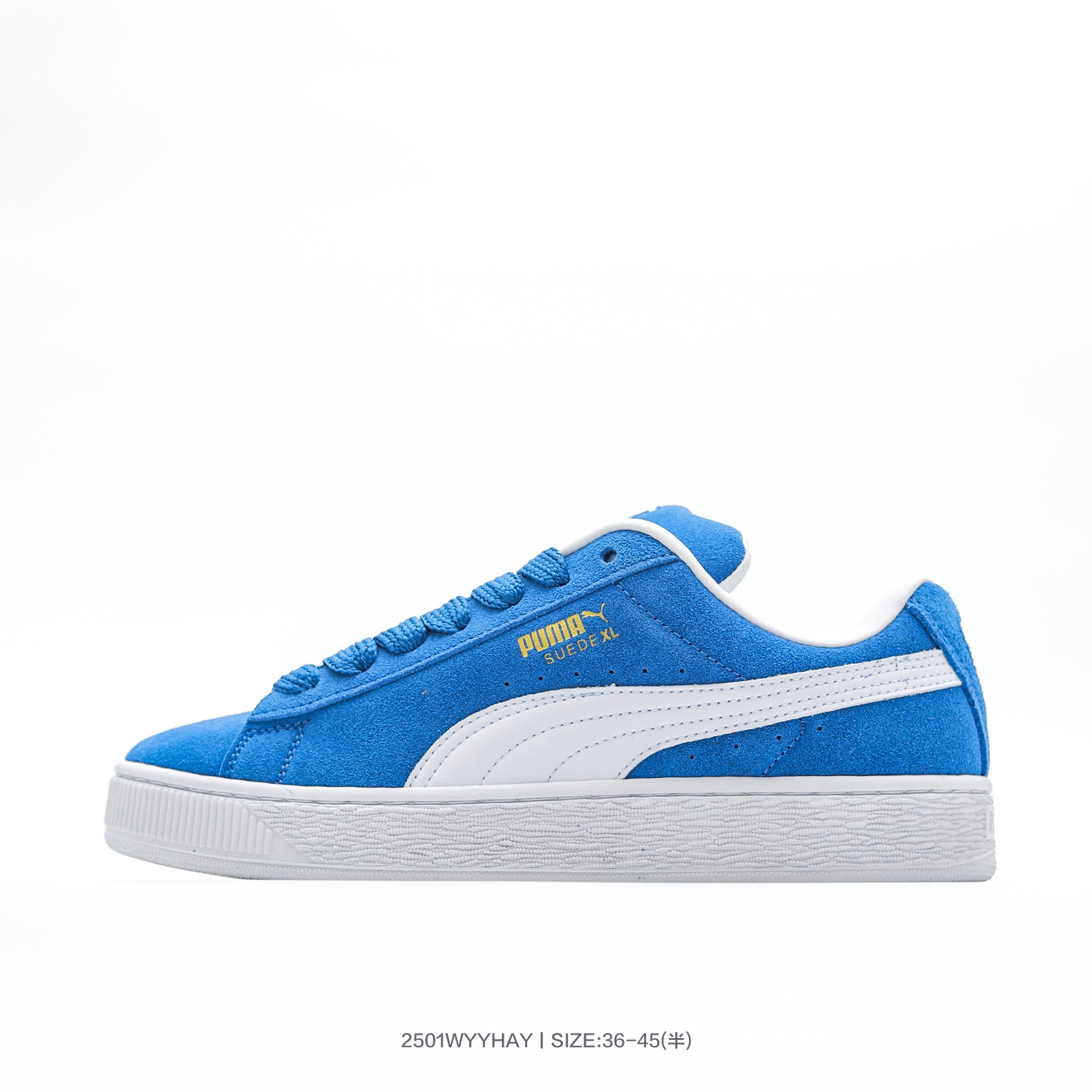 蓝白395205-01 D|彪马PUMA SUEDE SKATE 低帮复古轻便透气防滑减震休闲鞋 编号:2501WYYHAY