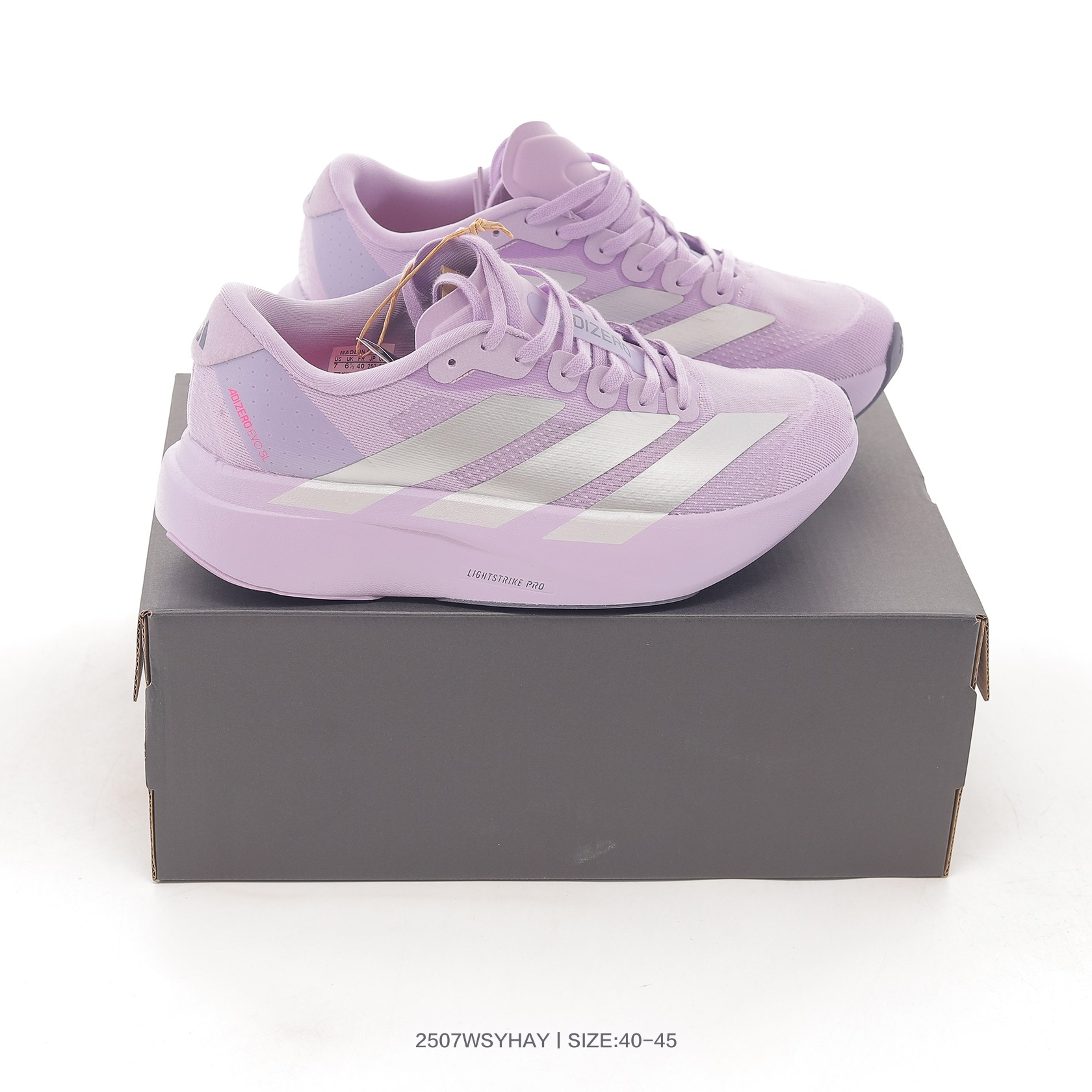 集🈴
💰220
阿迪达斯Adidas Adizero Evo SL M 轻盈跑鞋耐磨减震专业跑步鞋 货号： JQ4566

码数：40 41 42 43 44 45
编号：2507WSYHAY