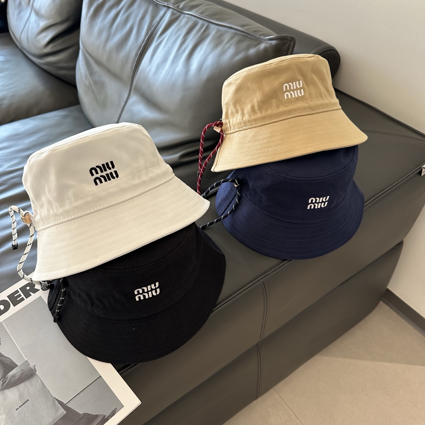 Sombrero de pescador con cordón miumiu para adultos