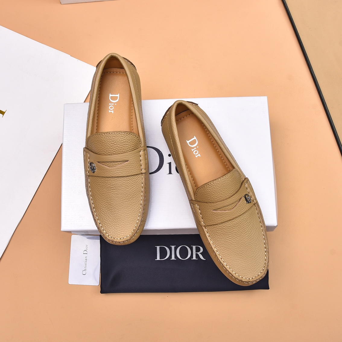 Dior Shoes Moccasin High Quality Customize
 Cowhide Sheepskin Spring Collection Fashion Casual