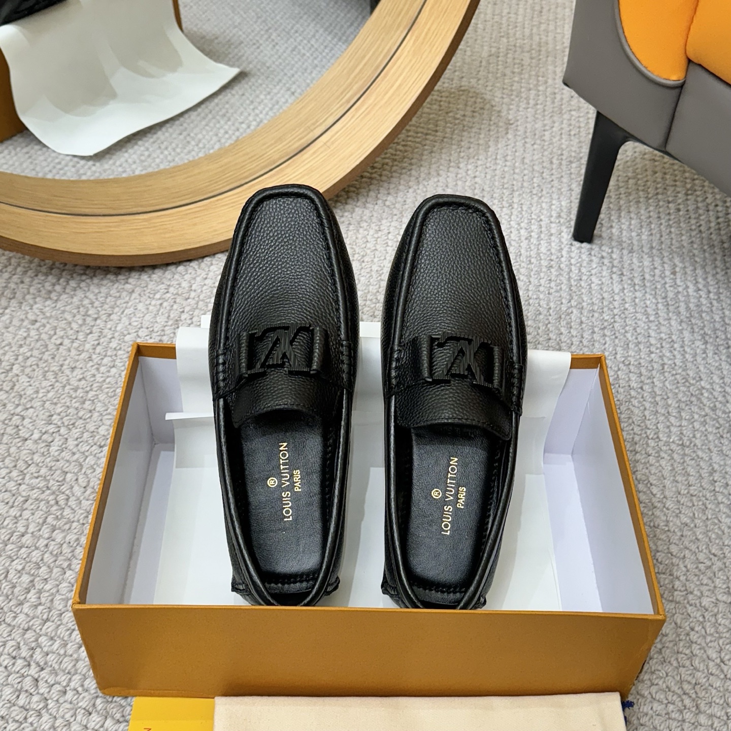 Louis Vuitton GLORIA Series Leather Loafers with Monogram - Sizes 38-46 3 i1742590422378 5256 0 1