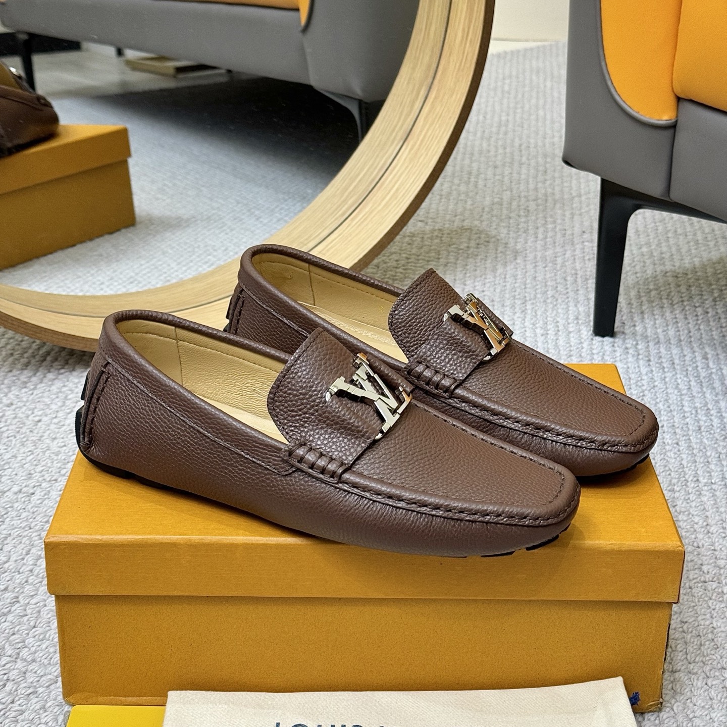 Louis Vuitton Gloria Series Casual Loafers - Premium Leather, Driver Style 4 i1742590462376 2538 0 2