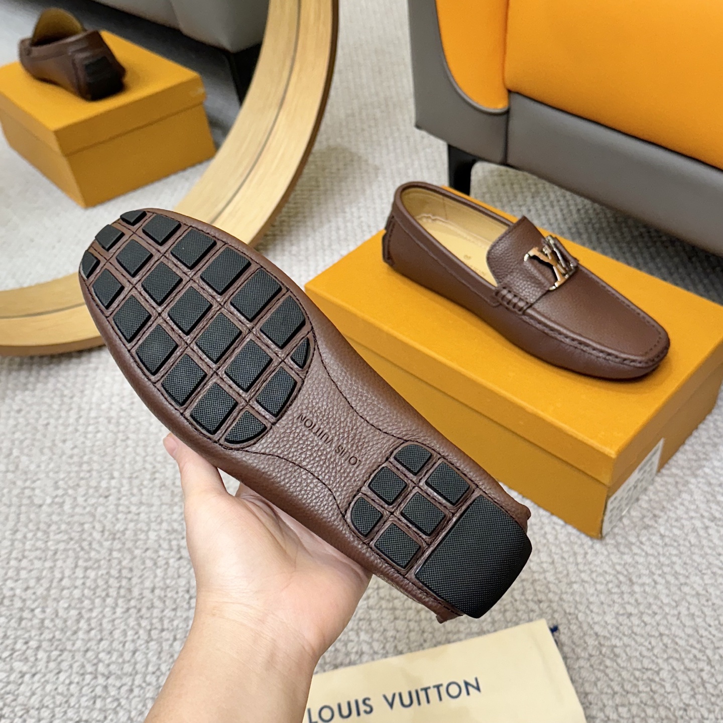 Louis Vuitton Gloria Series Casual Loafers - Premium Leather, Driver Style 8 i1742590462406 4071 0 6
