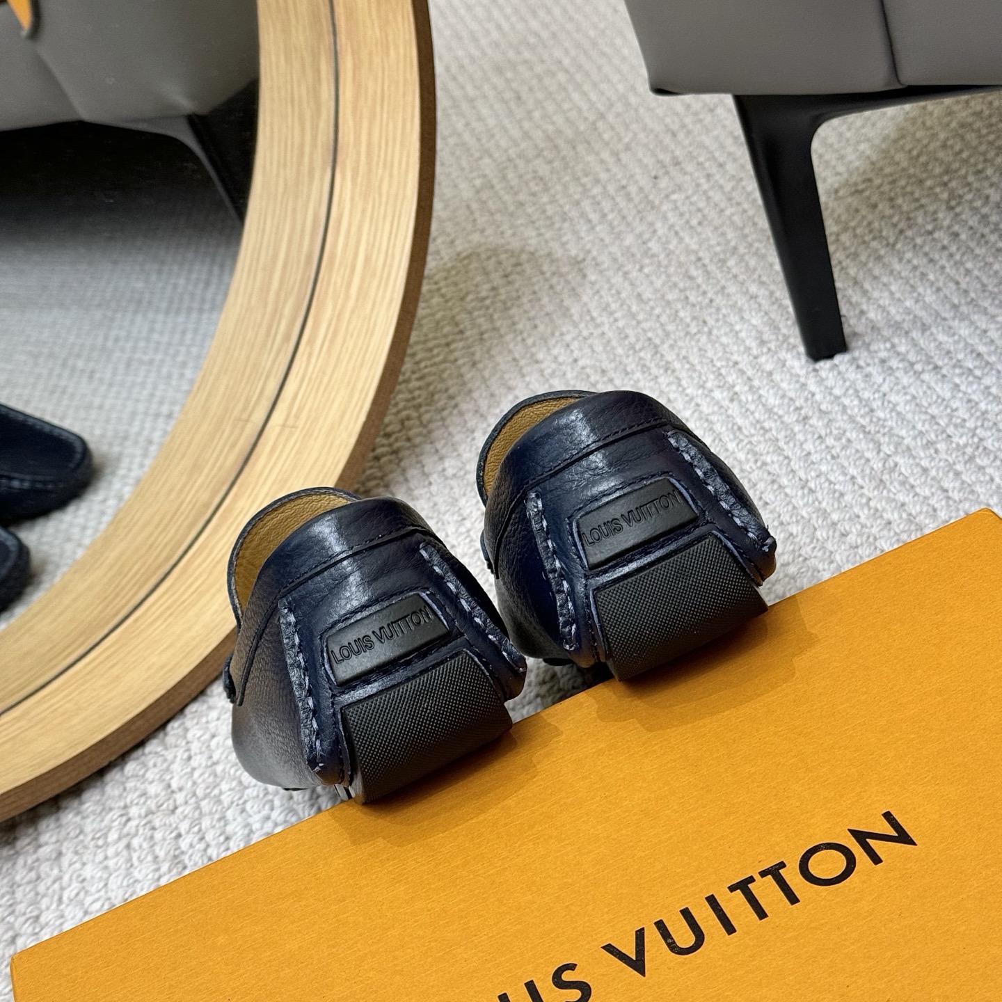Louis Vuitton GLORIA Loafers: Monogram Embossed Leather Driving Shoes 10 i1742590478181 131 0 8