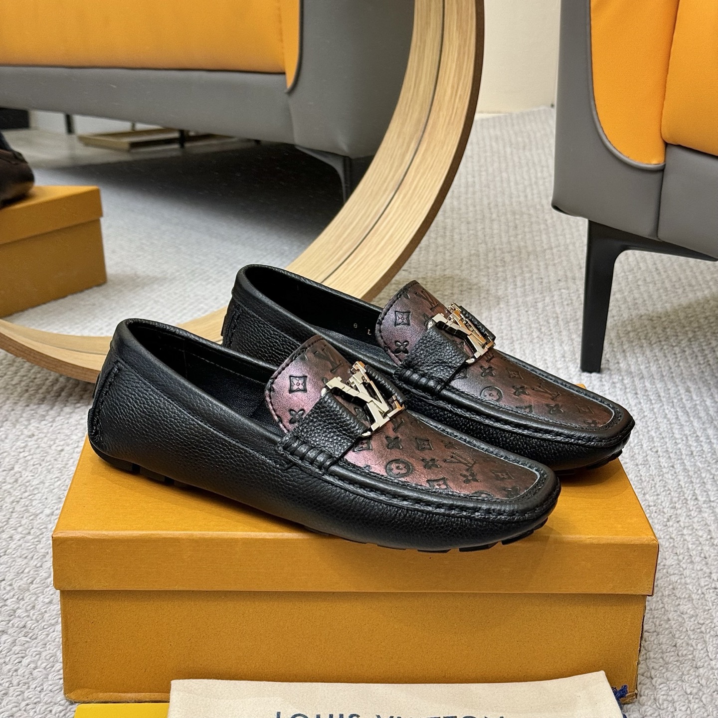 Louis Vuitton Gloria Loafers: Monogram Embossed, Italian Leather, Comfort Fit 4 i1742590528830 8138 0 2