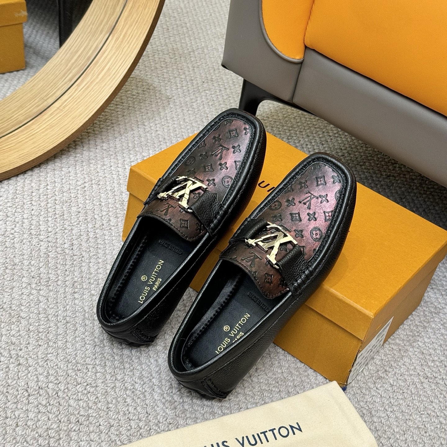 Louis Vuitton Gloria Loafers: Monogram Embossed, Italian Leather, Comfort Fit 9 i1742590528949 2395 0 7