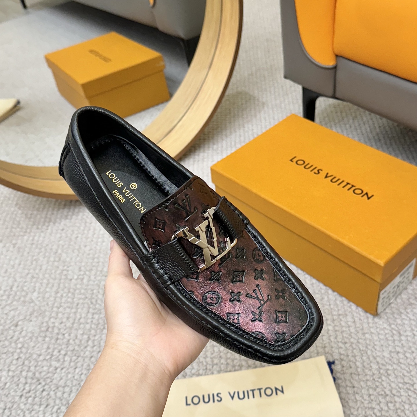 Louis Vuitton Gloria Loafers: Monogram Embossed, Italian Leather, Comfort Fit 6 i1742590529834 9150 0 4