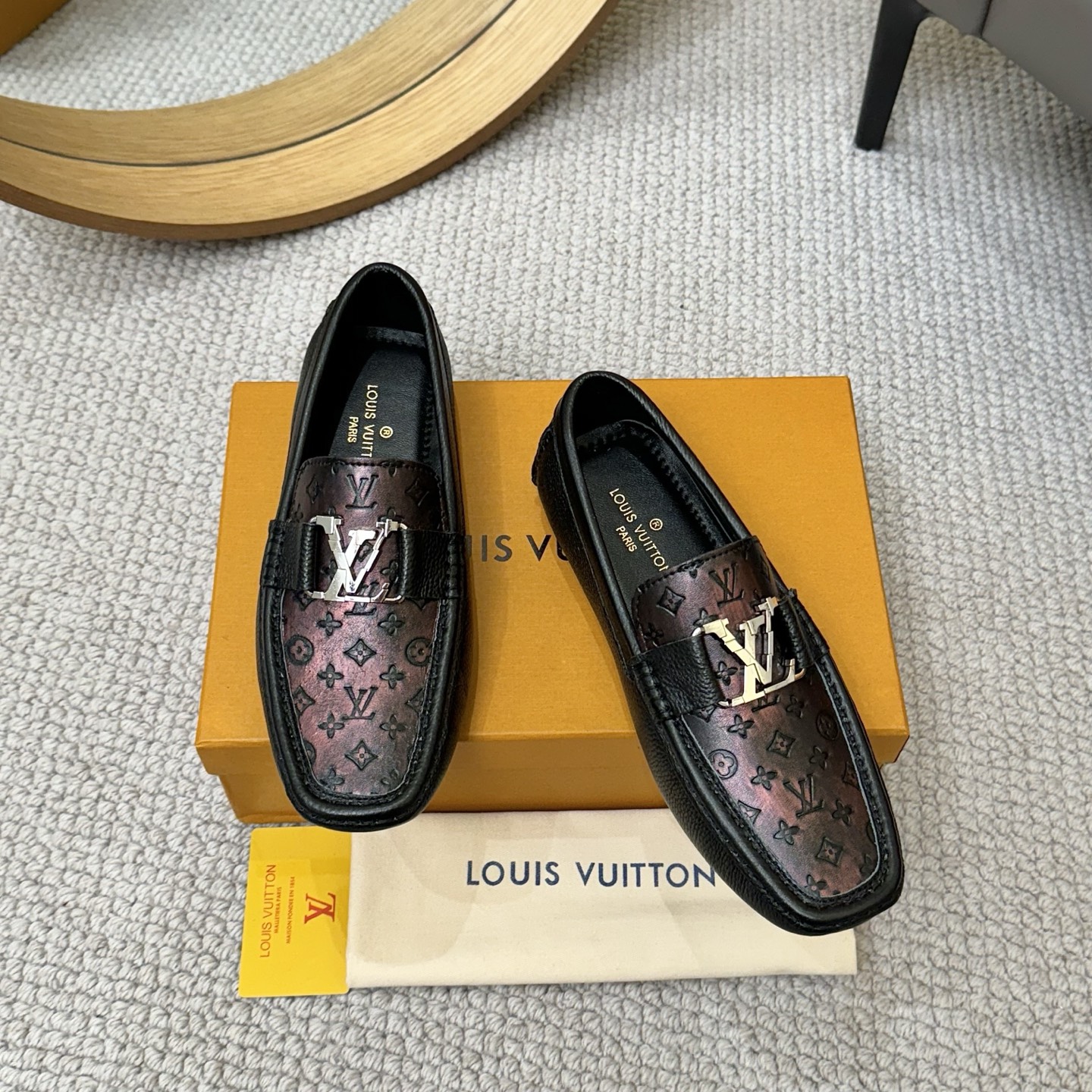 Louis Vuitton Gloria Loafers: Monogram Embossed, Italian Leather, Comfort Fit 2 i1742590529843 9043 0 0