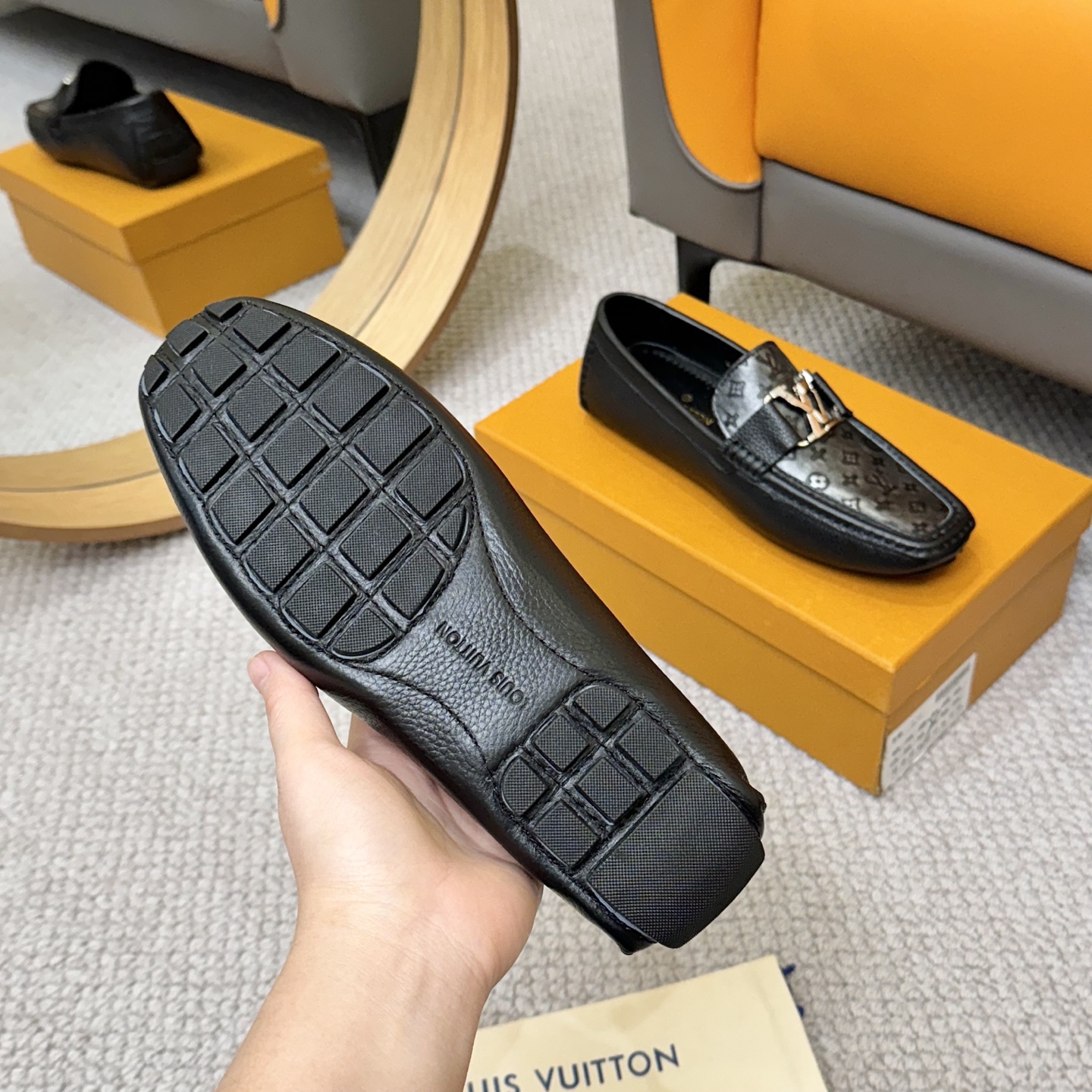 Louis Vuitton Gloria Monogram Embossed Leather Loafer Shoes Size 38-46 8 i1742590547284 5764 0 6